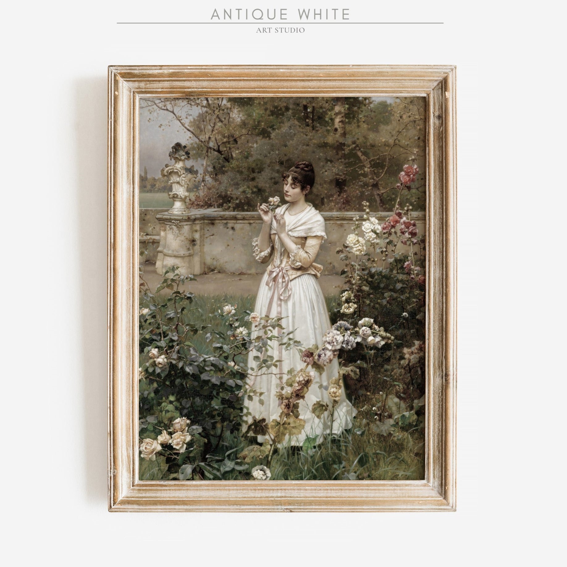 Lady in a Rose Garden