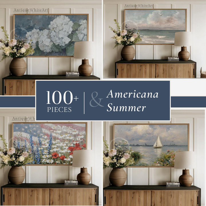 Set of 100+ Frame TV Images, 4th of July Art, Digital Download | TS110