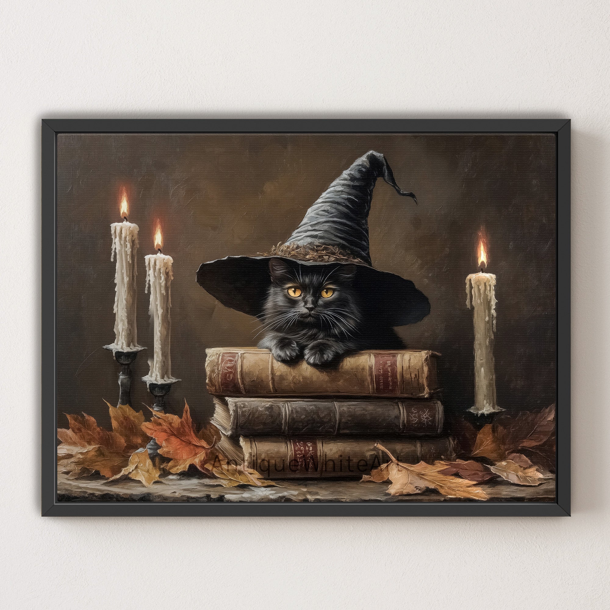 Witch’s Cat on Spell Books
