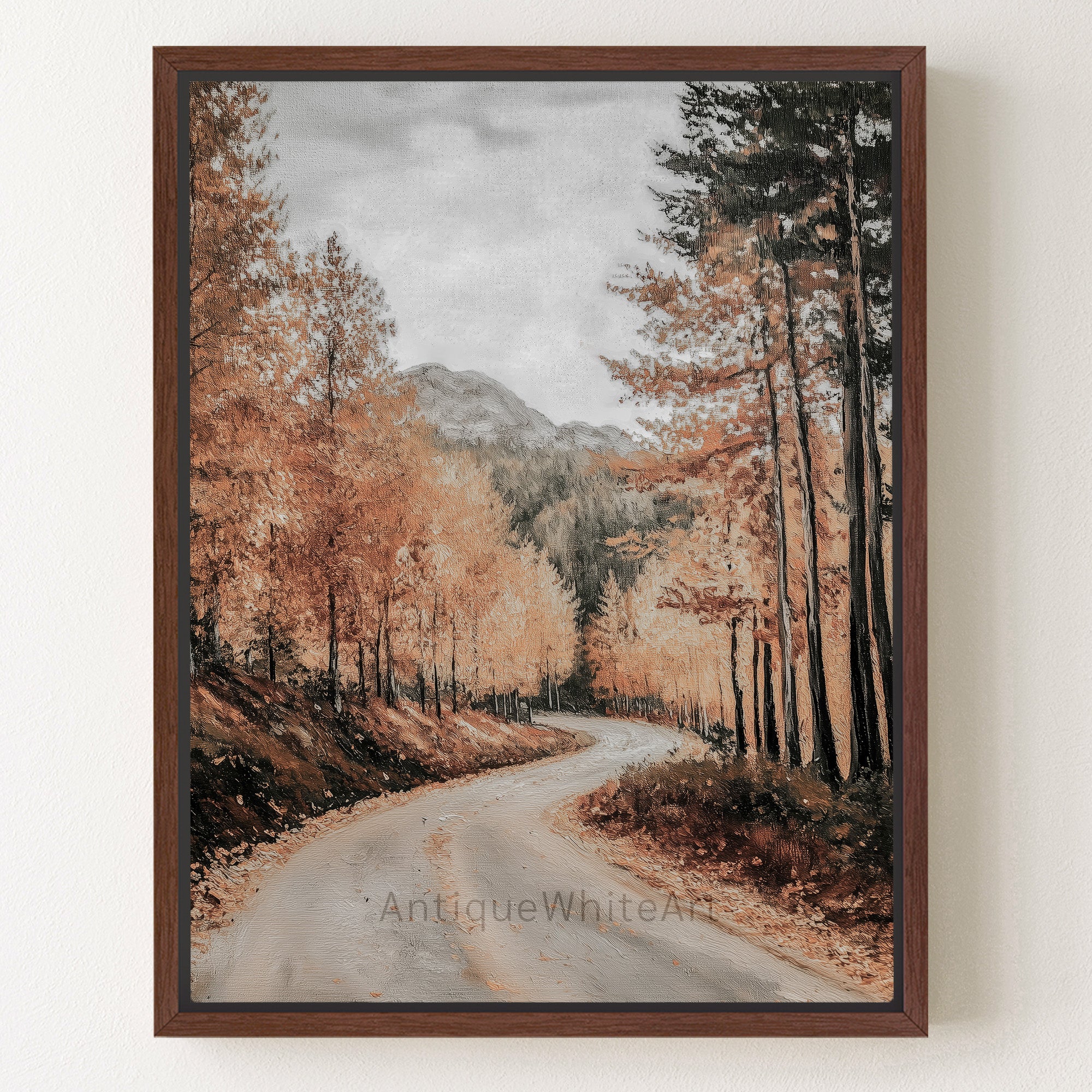 Road Through Fall Forest