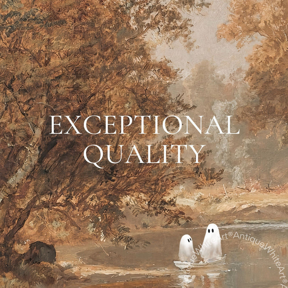 Halloween Ghosts Set of 7 Prints