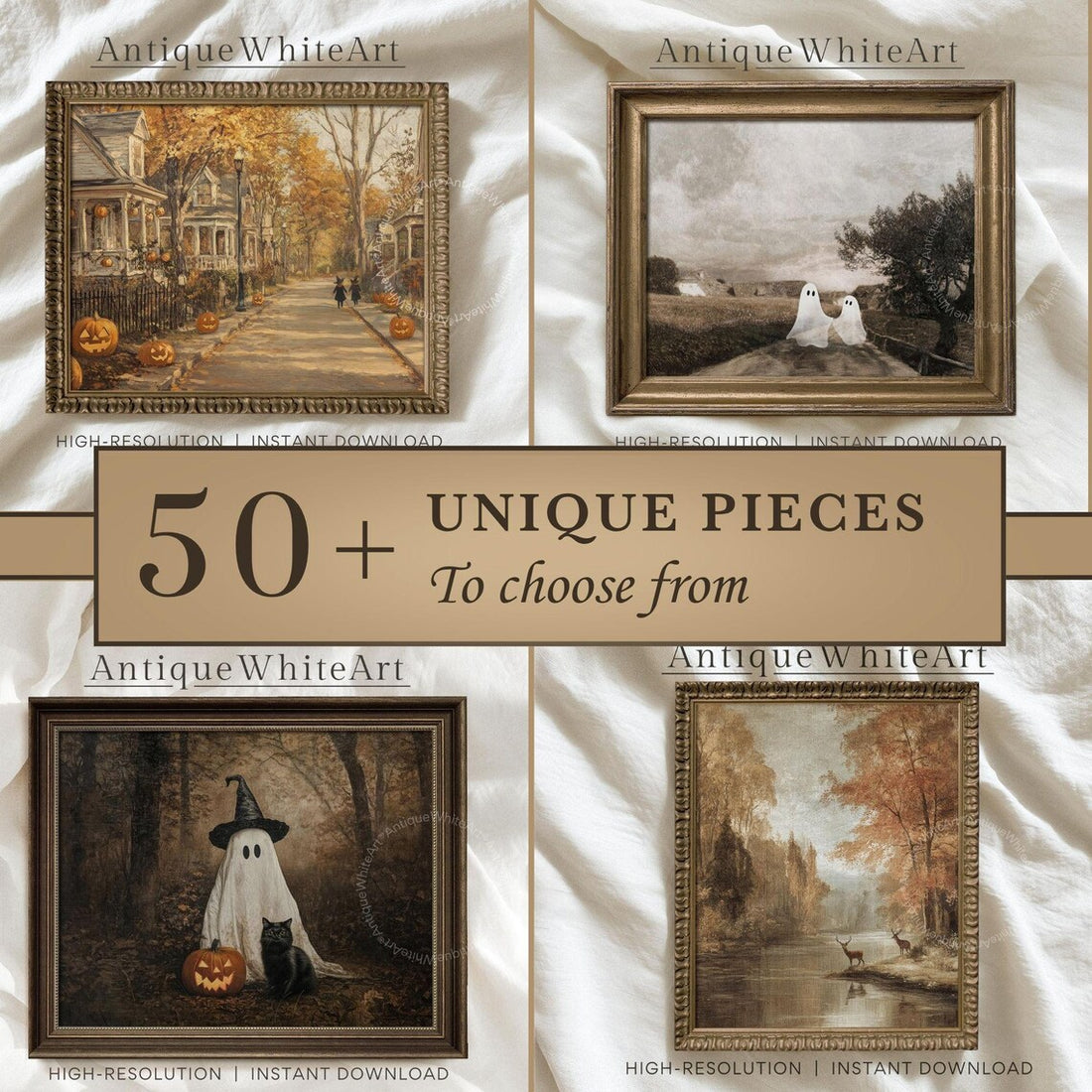 50+ Halloween & Fall Gallery Bundle, Printable Wall Art (Digital Download) | S203
