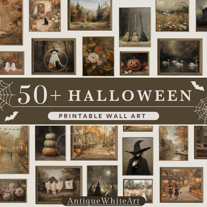 50+ Halloween & Fall Gallery Bundle, Printable Wall Art (Digital Download) | S203