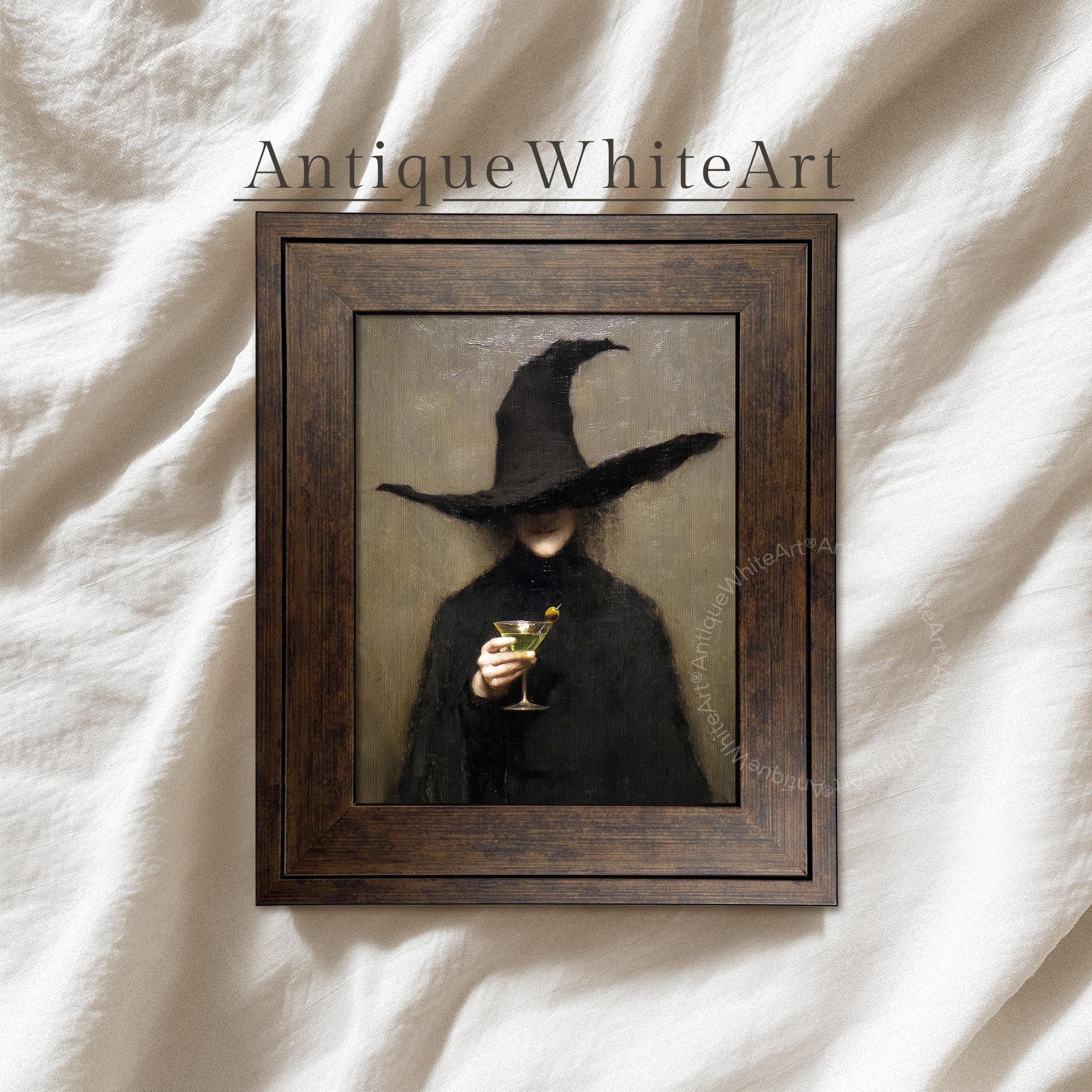 Halloween Witch With Cocktail Print | A1044