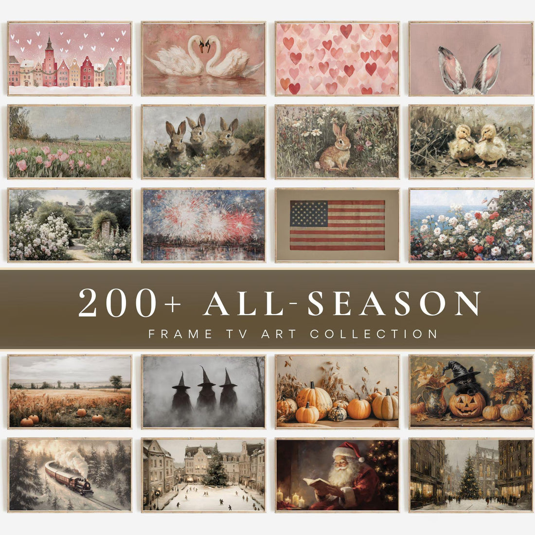 All seasons set of 200+ Frame TV Images, Digital Download | TS108