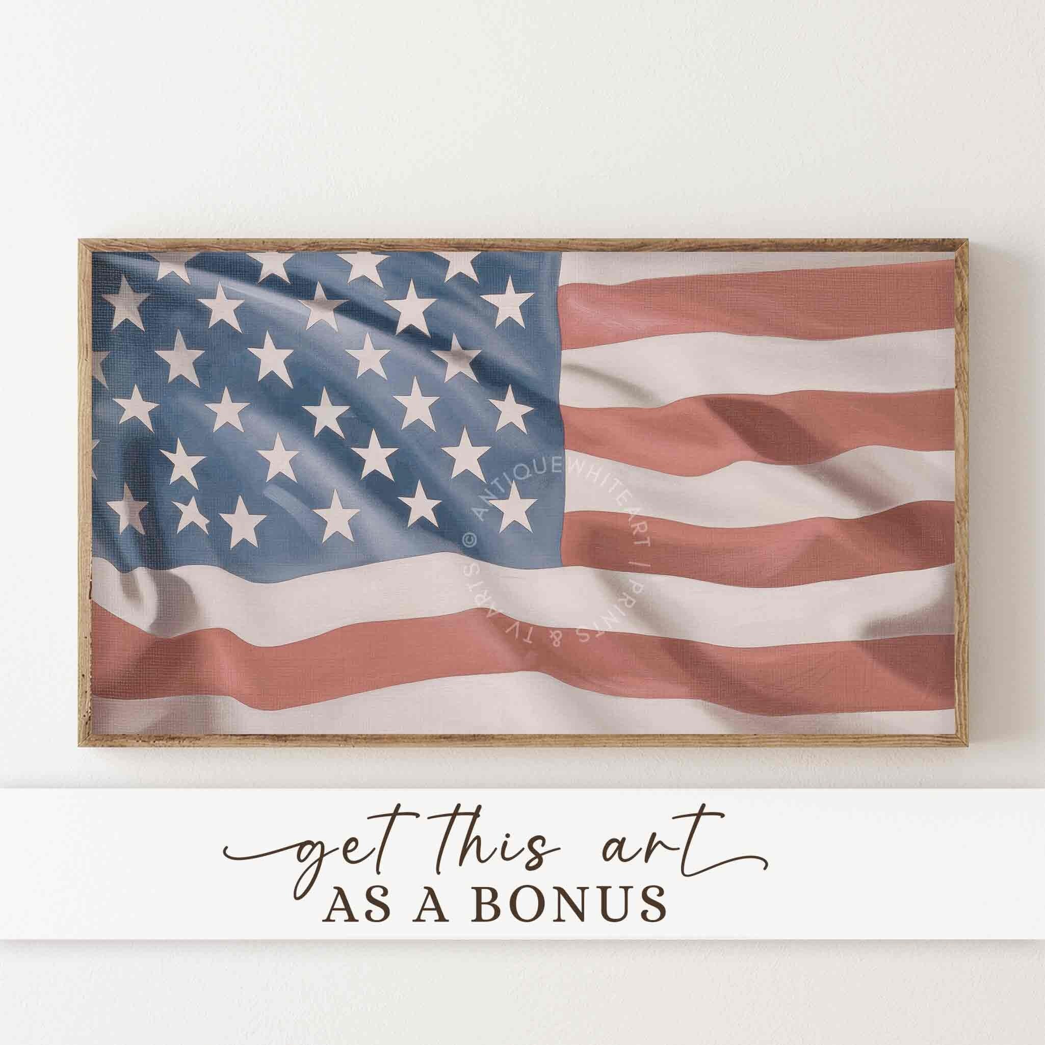 American Flags 4th of July Frame TV Art, Digital Download | TV440