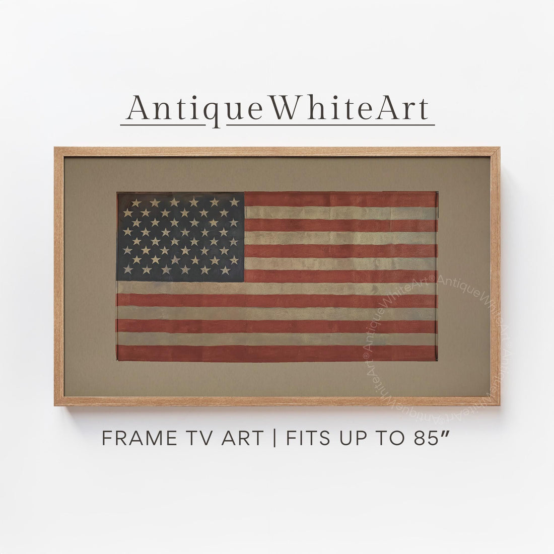 American Flag Frame TV Art, Independence Day Frame TV Art, Digital Download | TV638