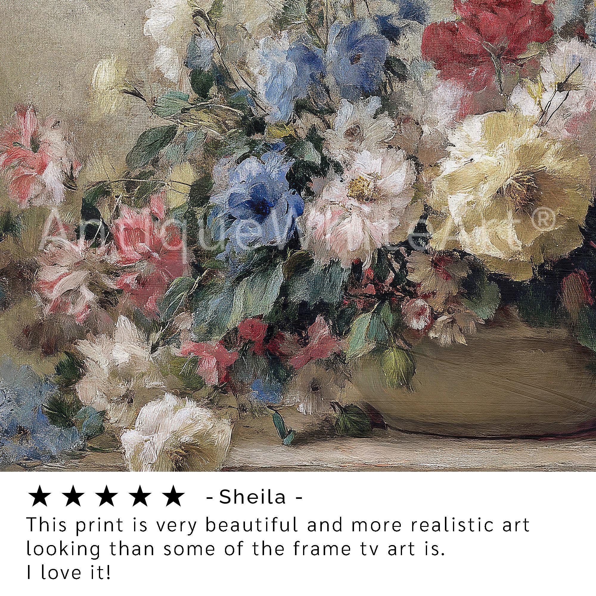 Floral 4th of July Frame TV Art, Digital Download | TV639
