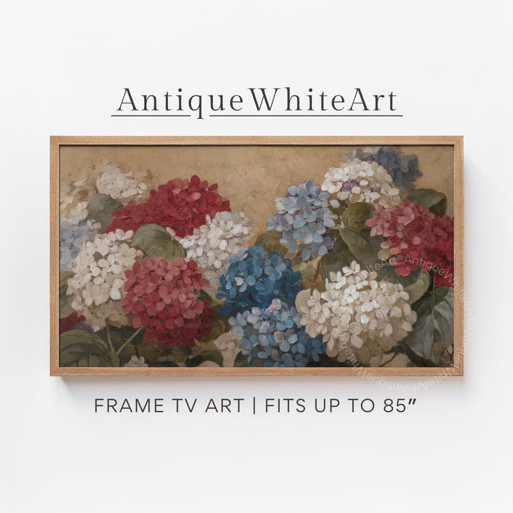 Flowers 4th of July Frame TV Art, Digital Download | TV646