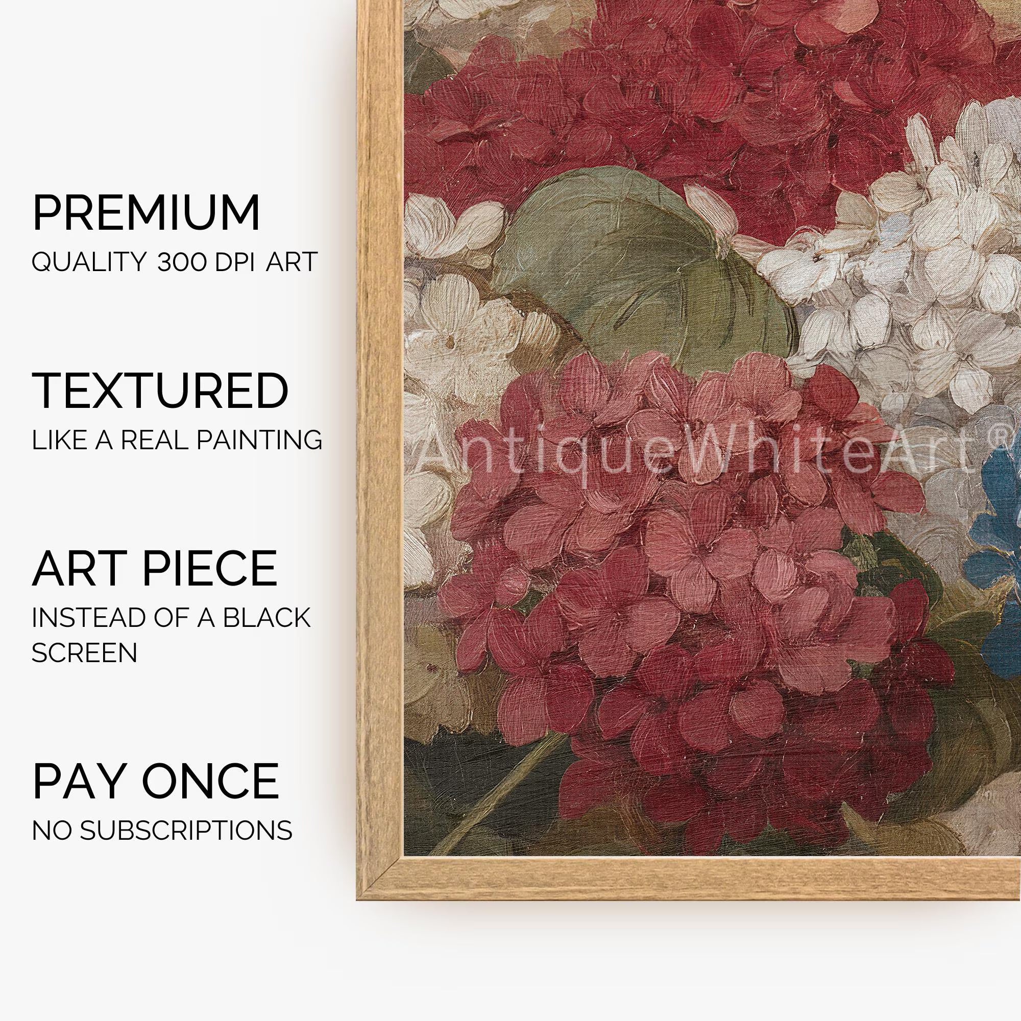 Flowers 4th of July Frame TV Art, Digital Download | TV646