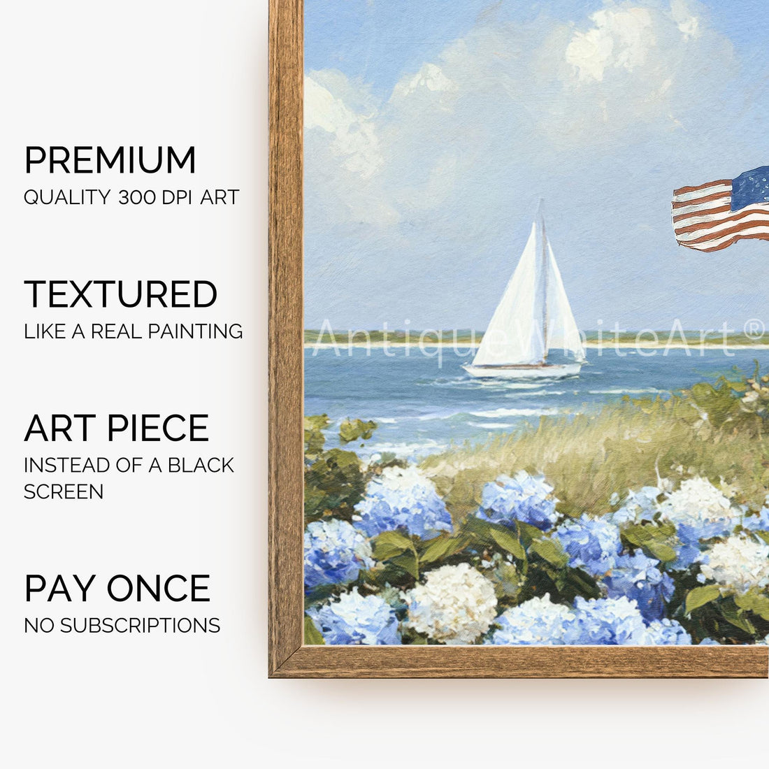 Coastal 4th Of July Frame TV Art, Digital Download | TV951