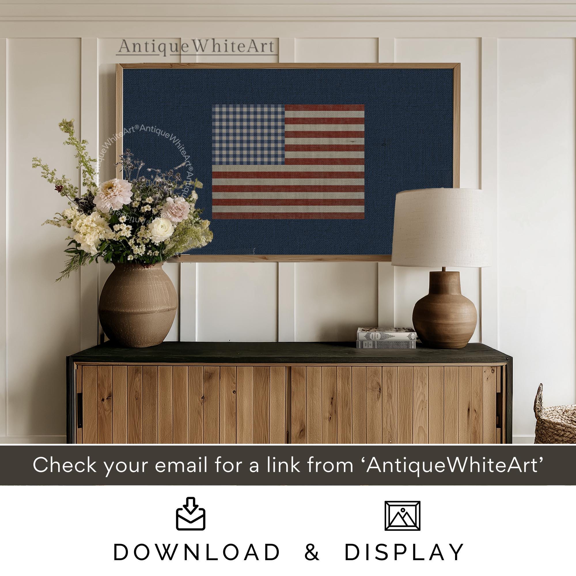 USA Flag Frame TV Art, Digital Download | TV953