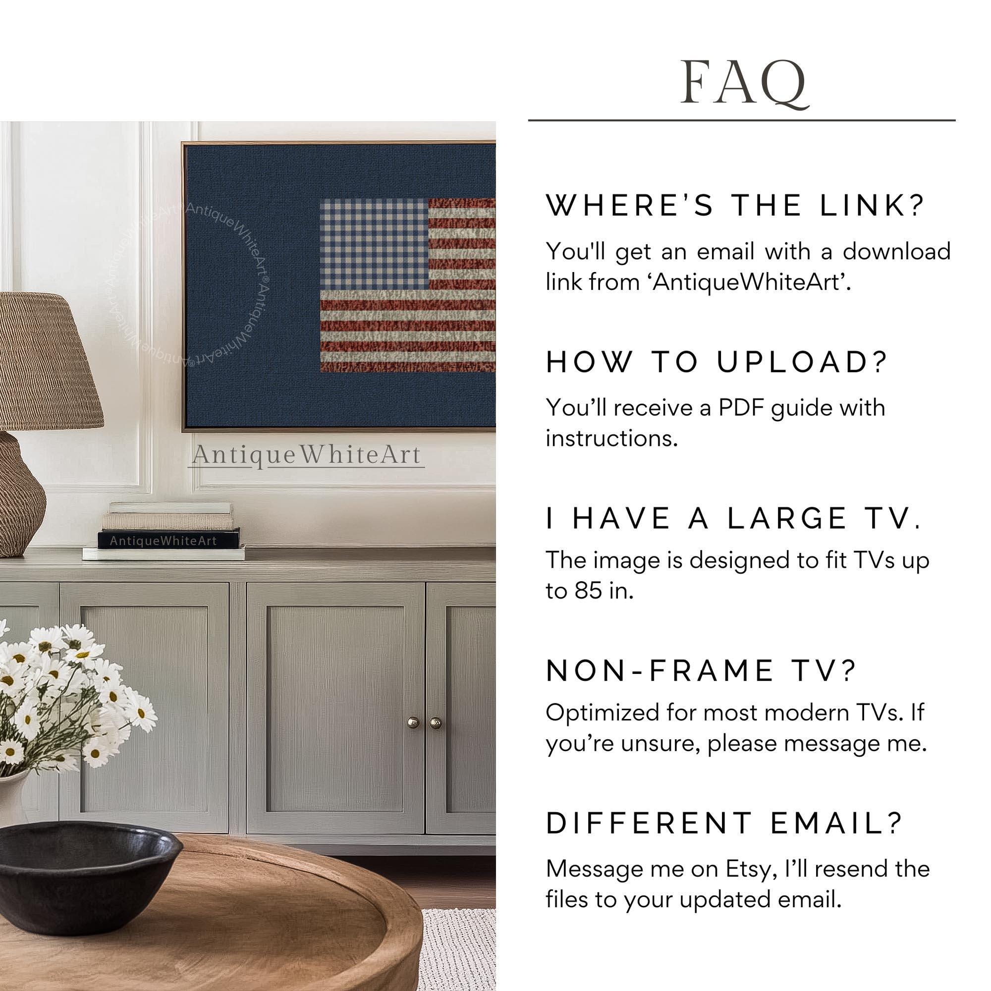 USA Flag Frame TV Art, Digital Download | TV953