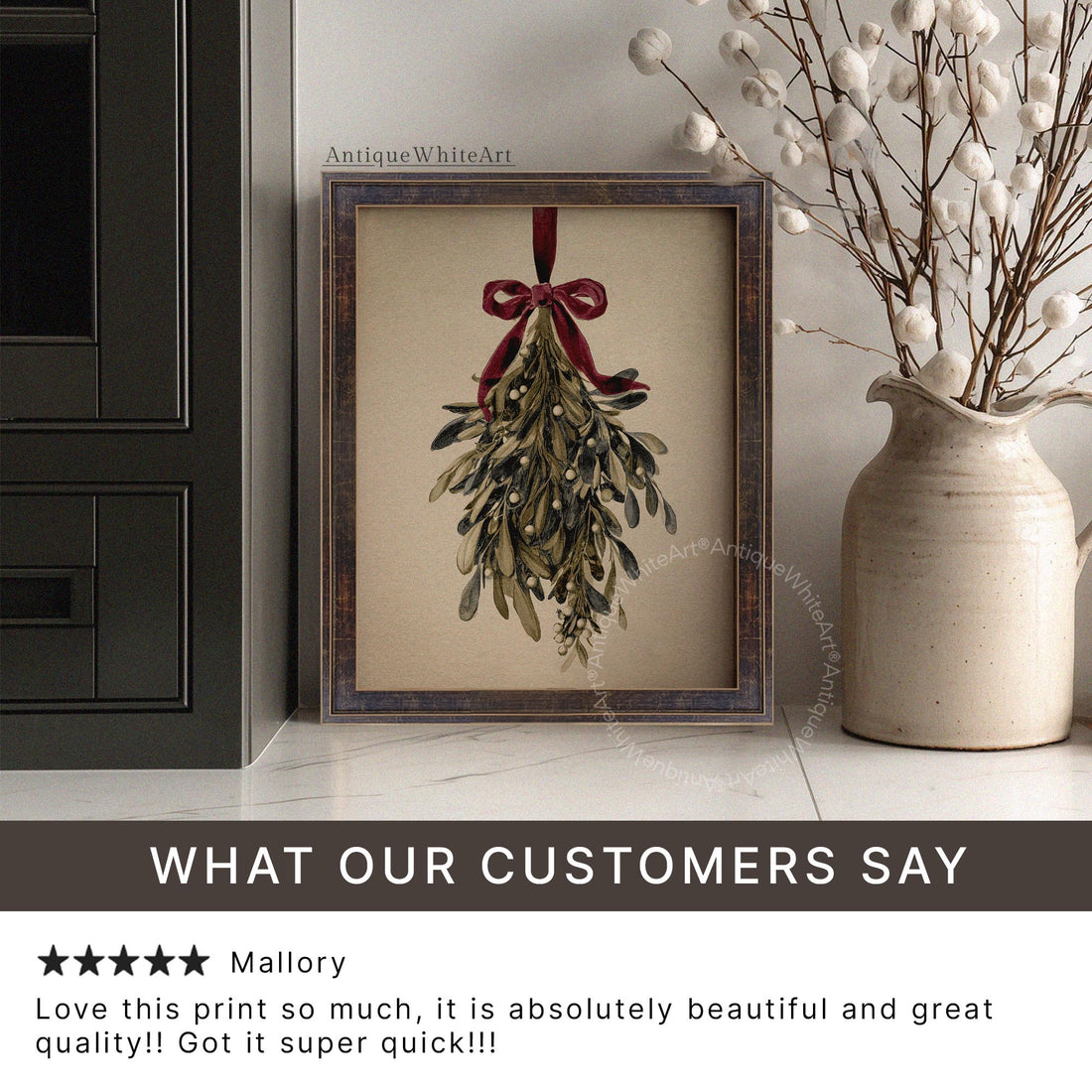 Mistletoe Christmas Print