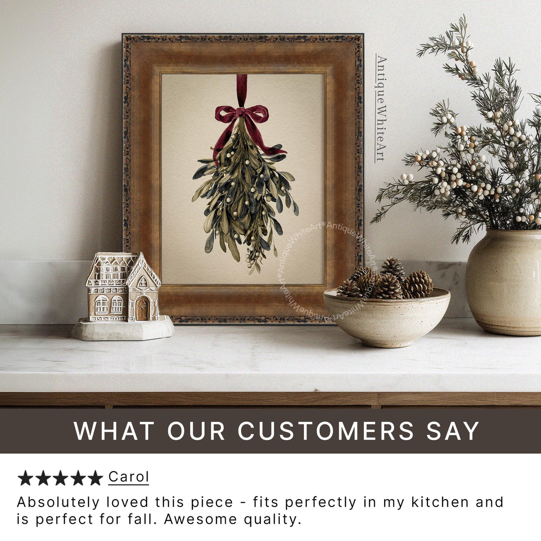 Mistletoe Christmas Print