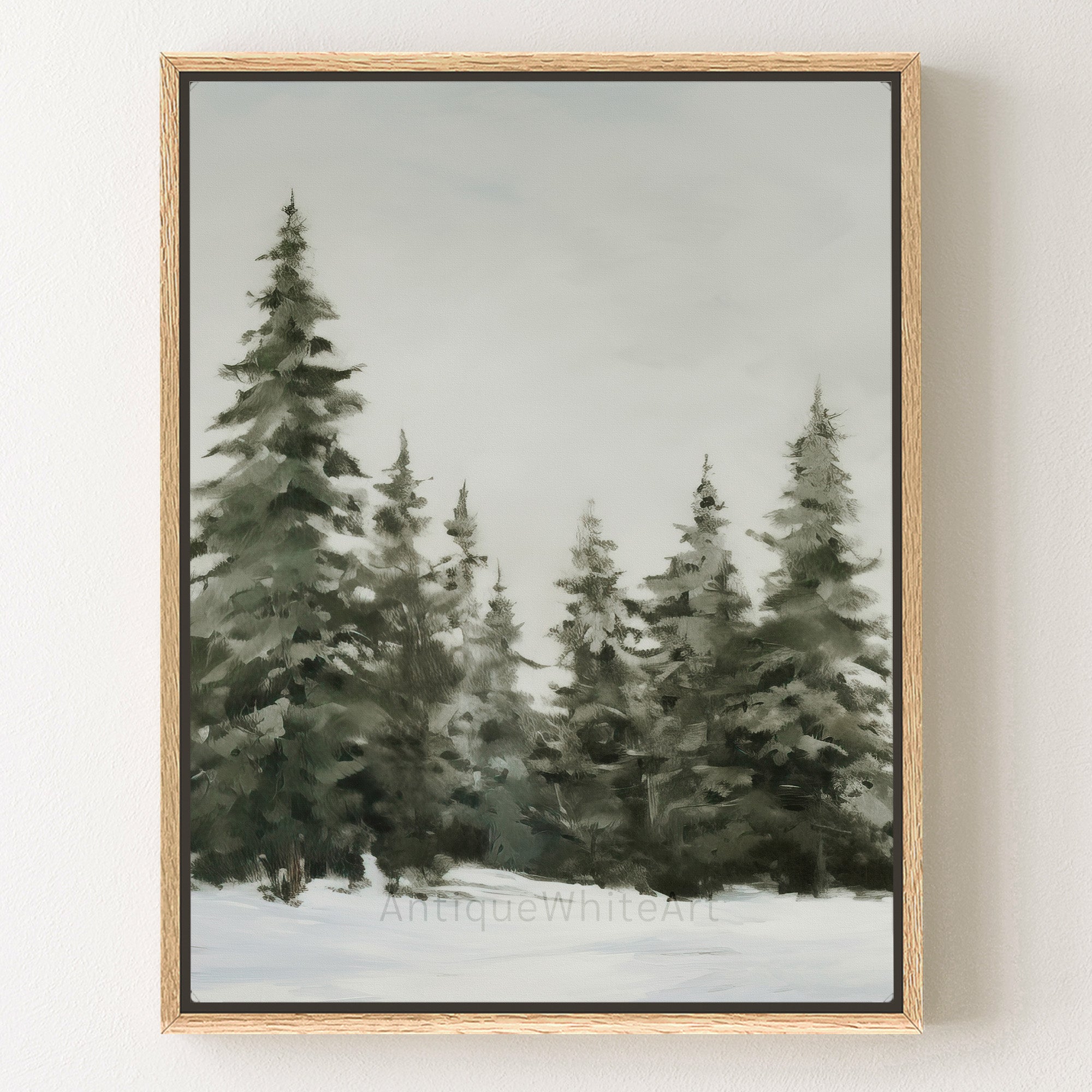 Snowy Pine Forest