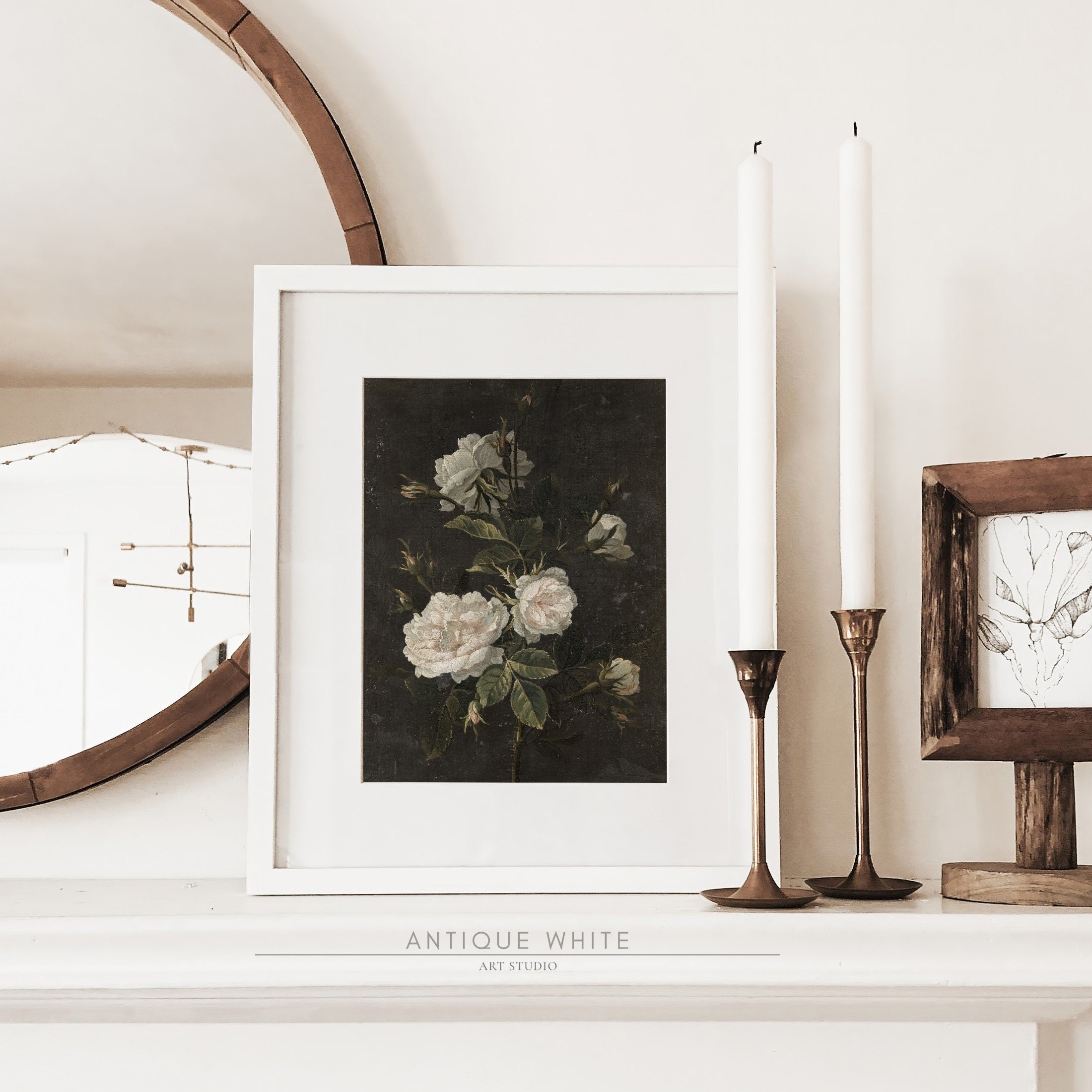 White Roses Against Black