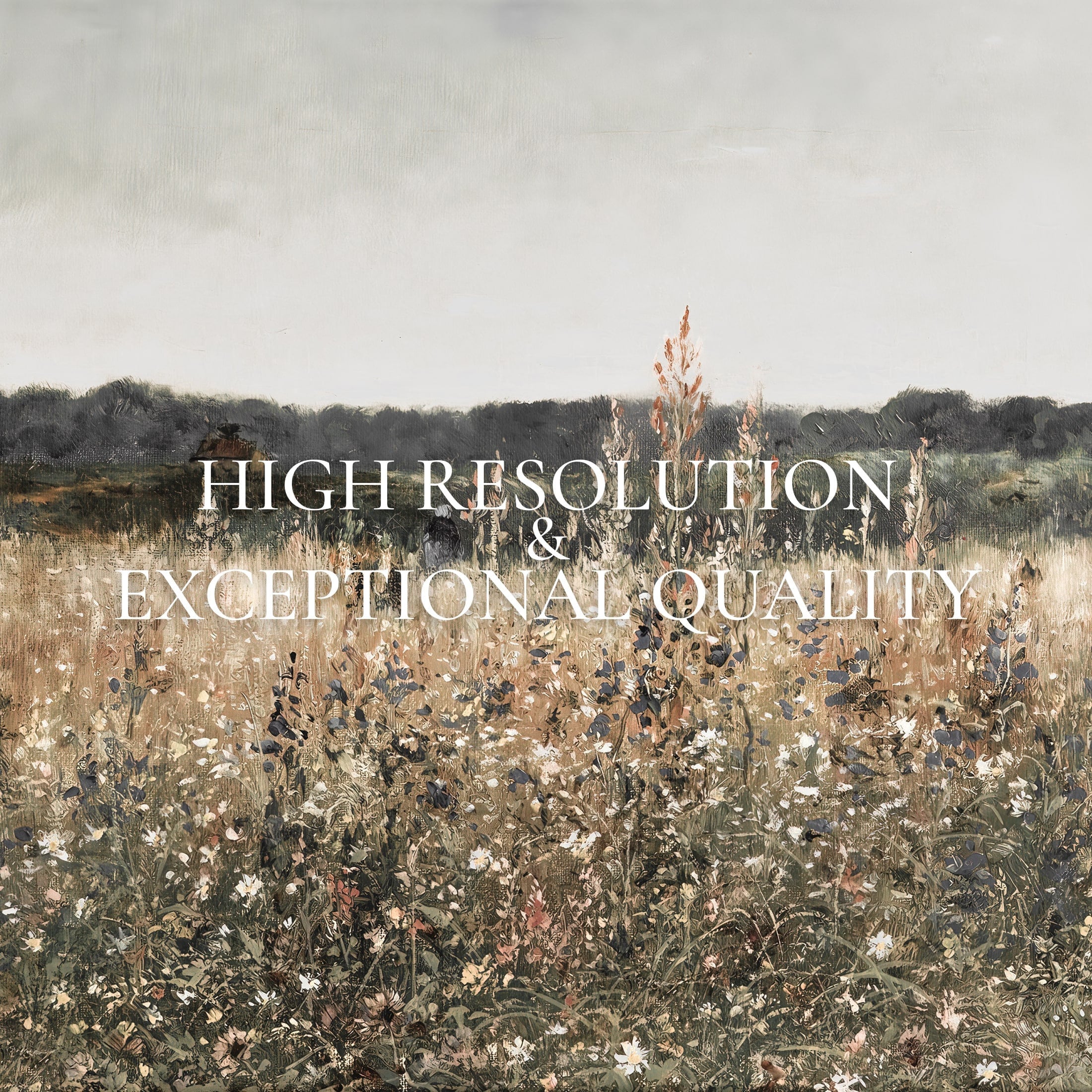 Vintage Wildflower Field