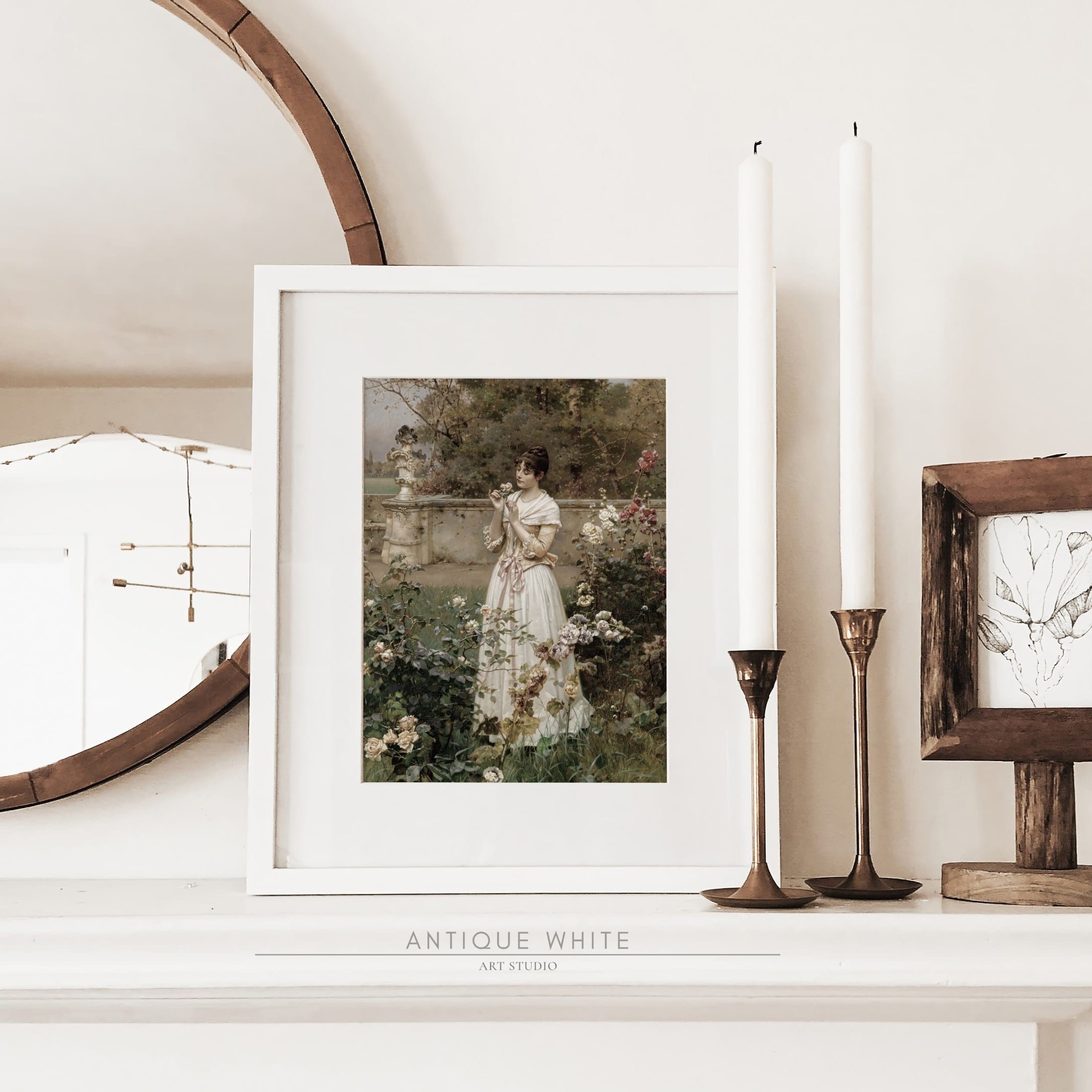 Lady in a Rose Garden
