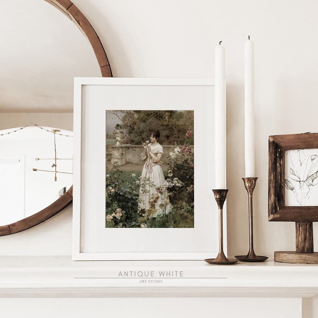 Lady in a Rose Garden