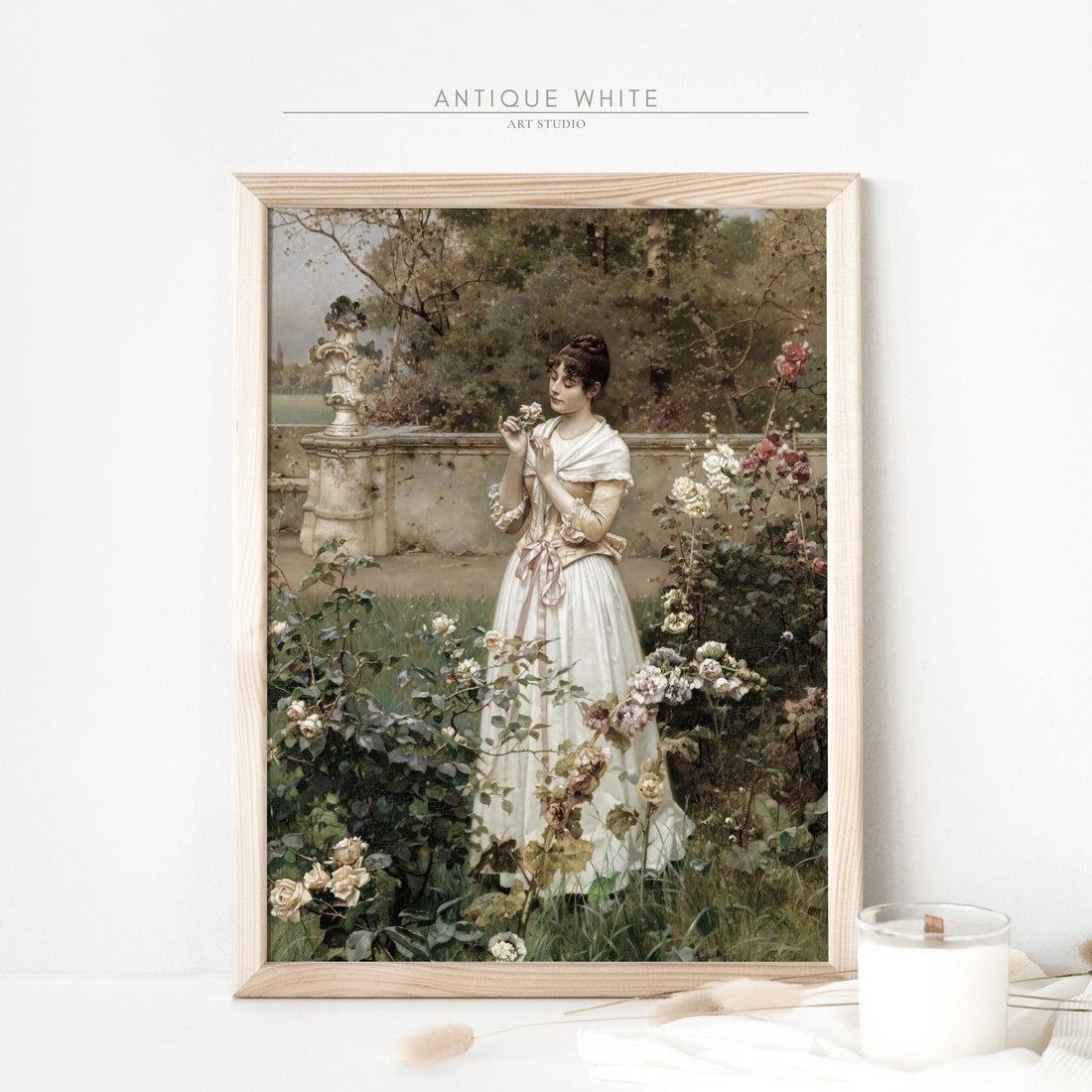 Lady in a Rose Garden