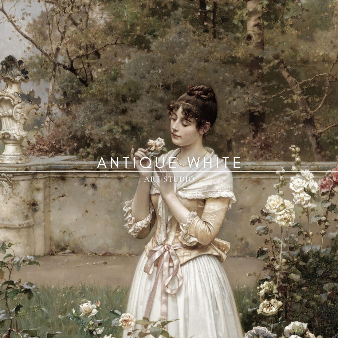 Lady in a Rose Garden