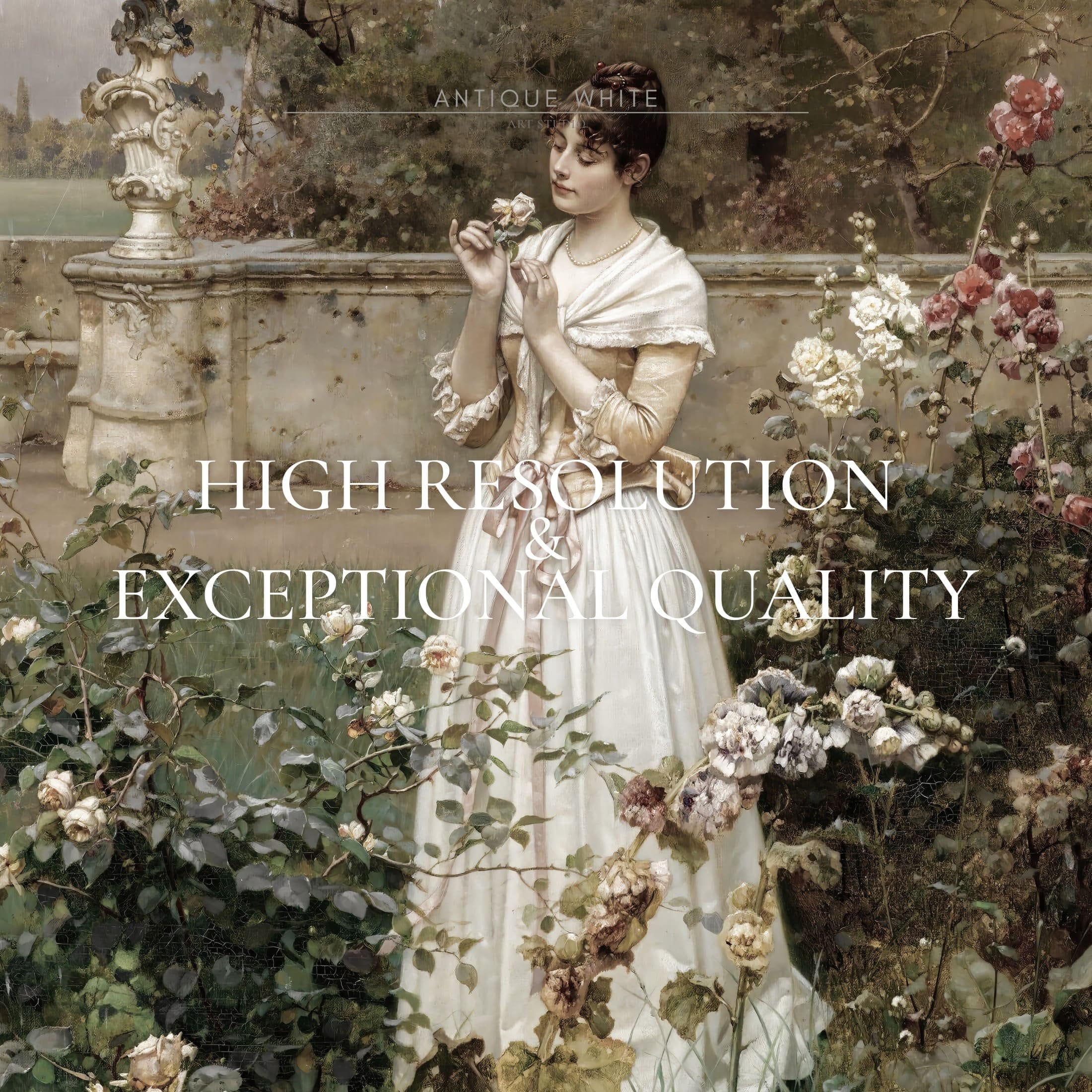 Lady in a Rose Garden