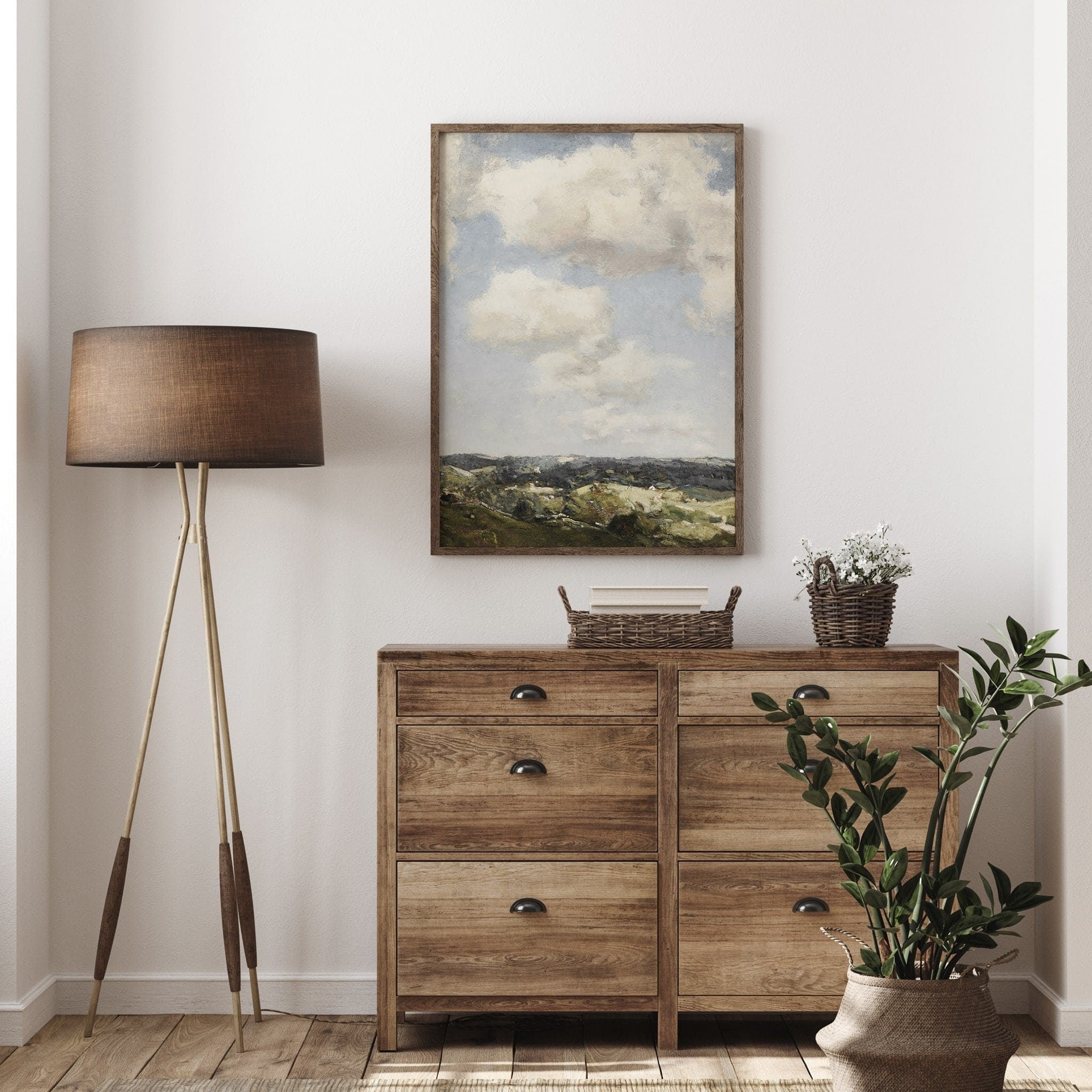 Rolling Hills & Cloudy Sky