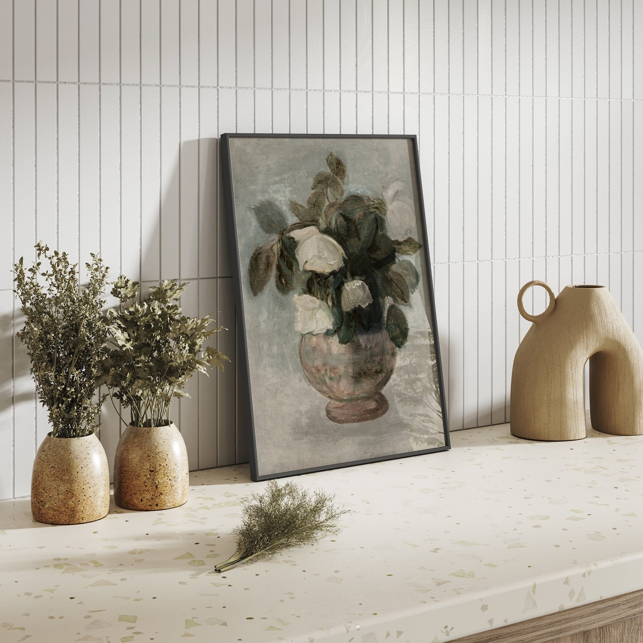 White Roses Painting