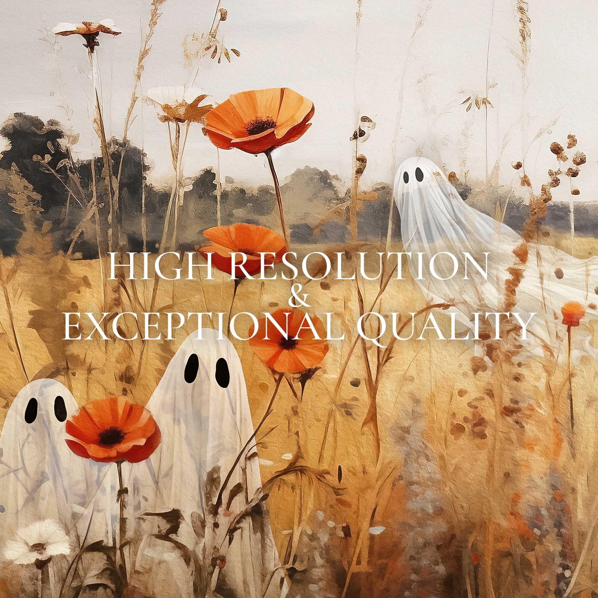 Whimsical Ghost in Wildflowers