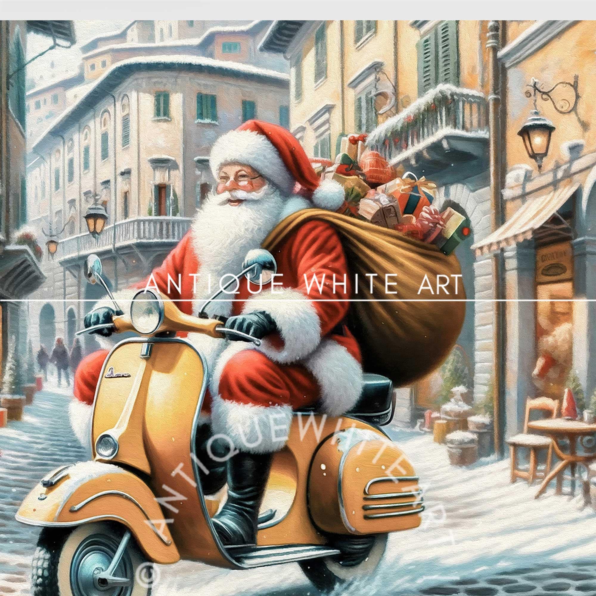 Santa on Vespa