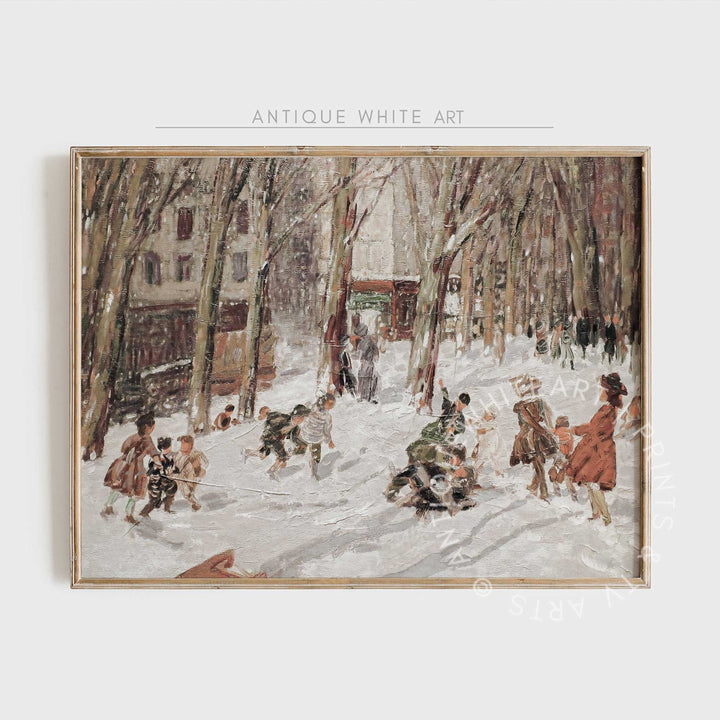Kids Playing in the Snow