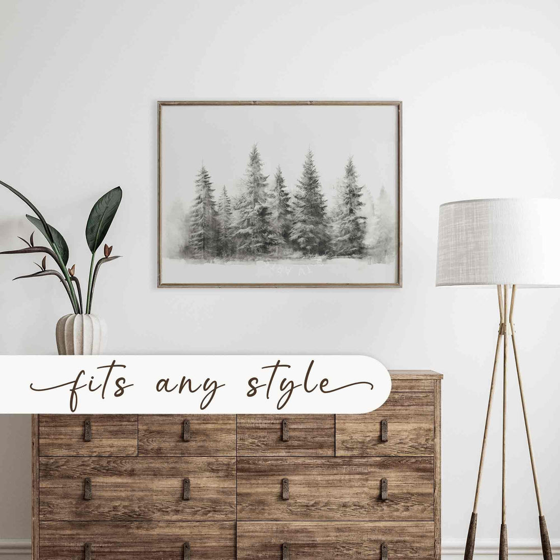 Wintry Pine Sketch