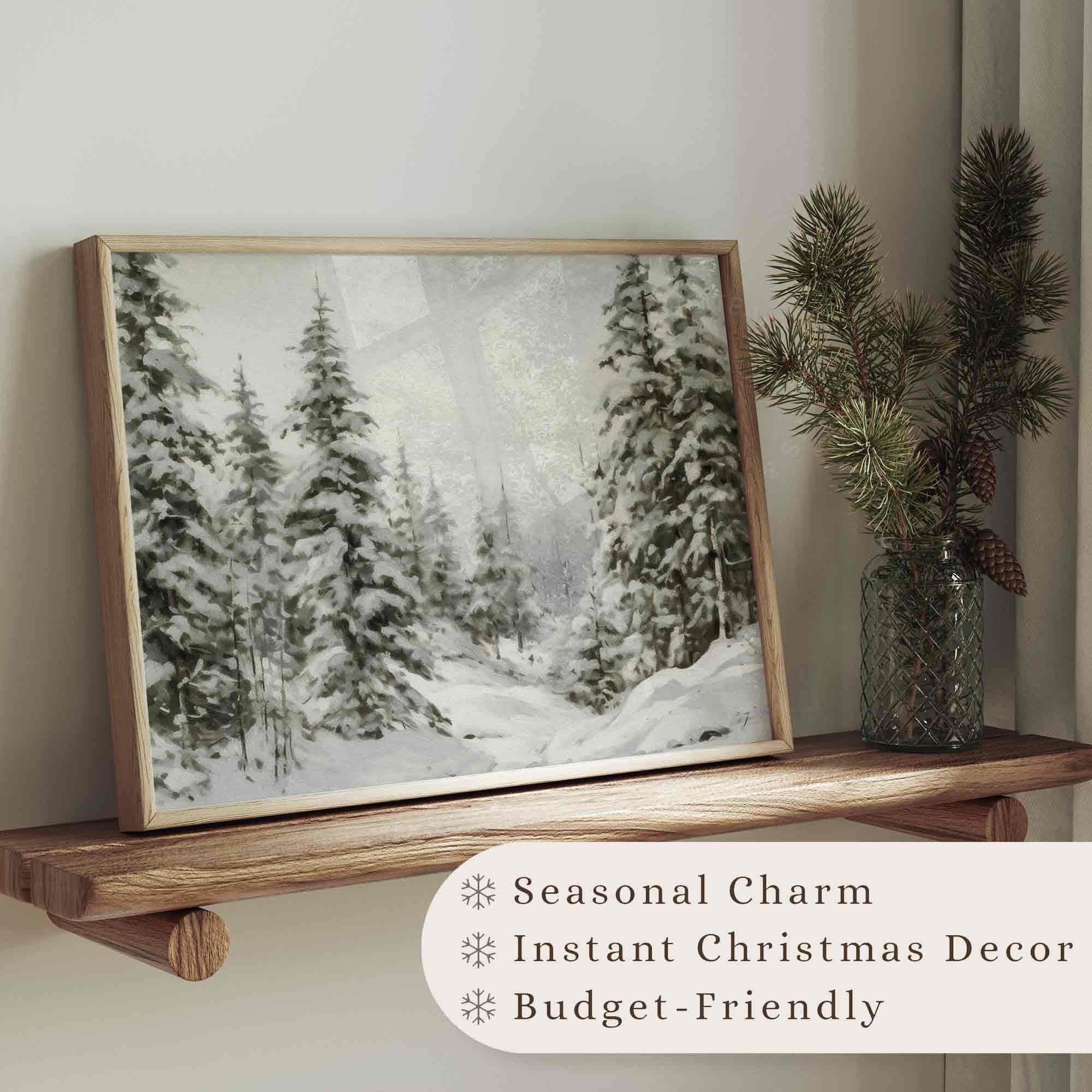 Snowy Forest Painting