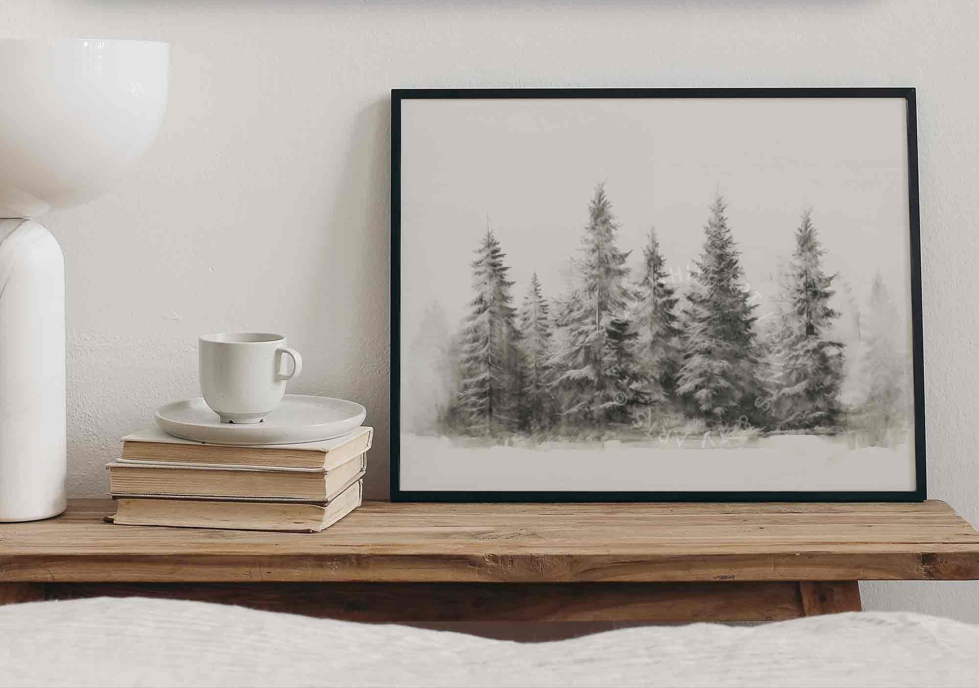Wintry Pine Sketch