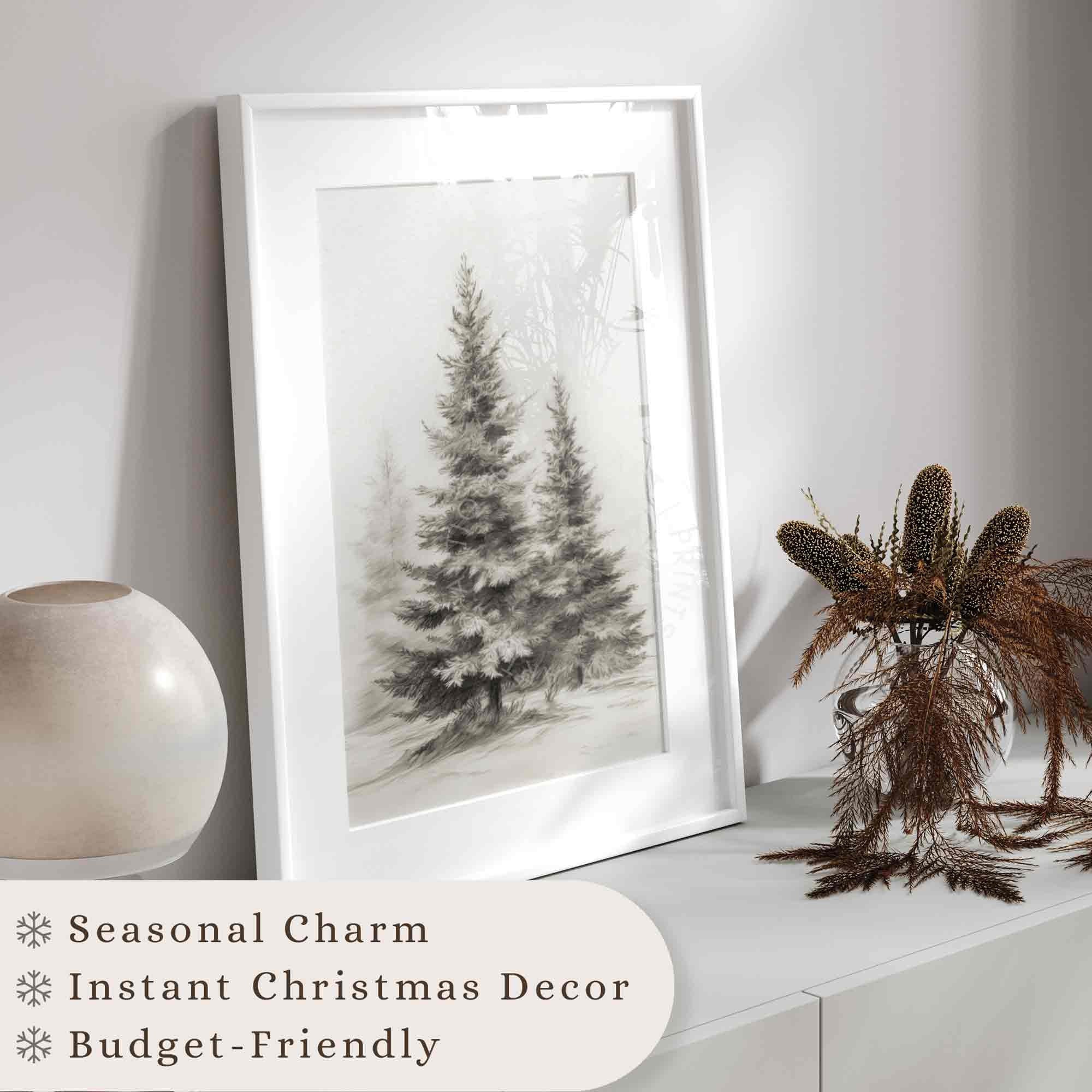 Pine Trees in Quiet Winter