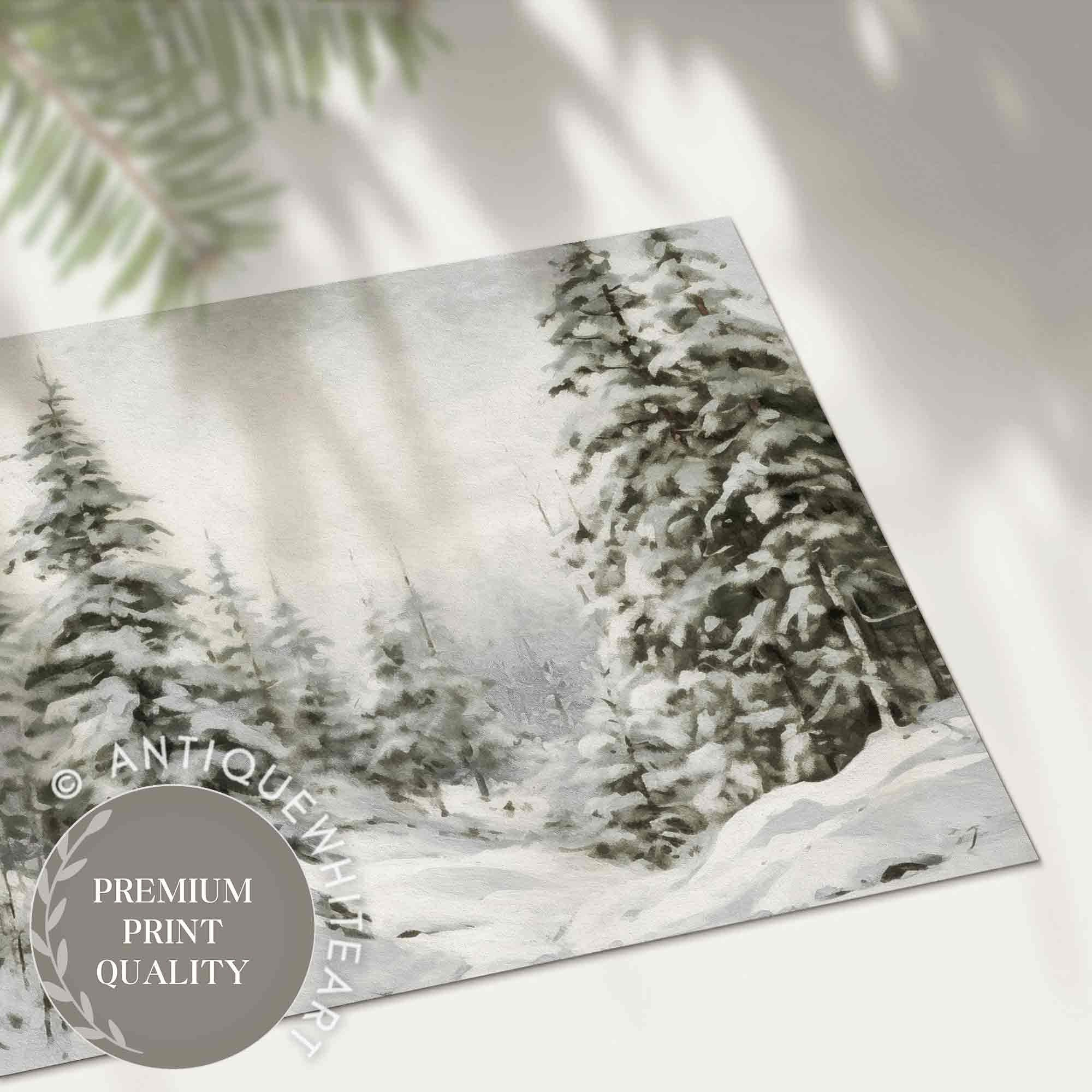 Snowy Forest Painting