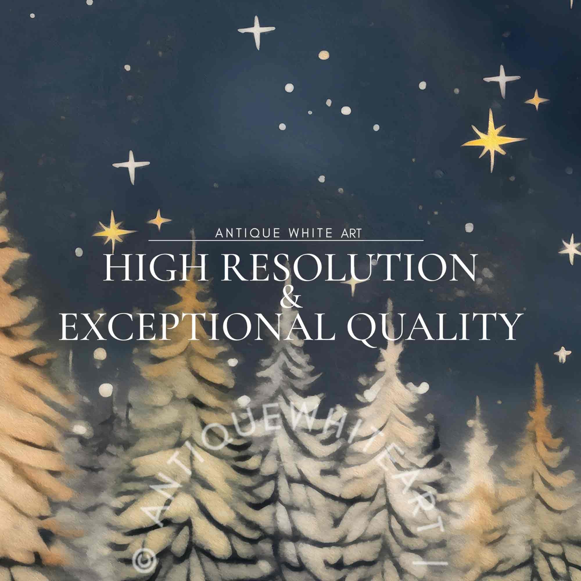 Winter Wall Art Snowy Print Holiday Rustic Farmhouse Decor Neutral Painting Fine W104