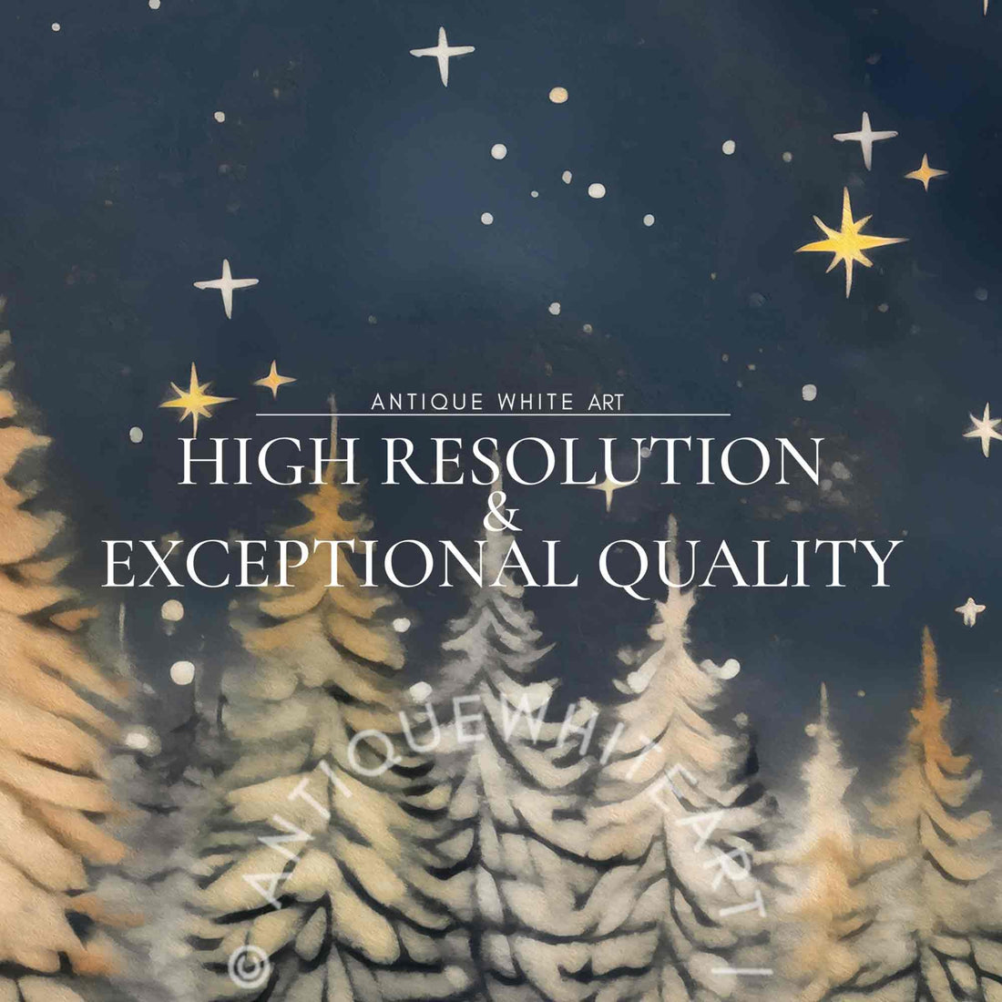 Winter Wall Art Snowy Print Holiday Rustic Farmhouse Decor Neutral Painting Fine W104