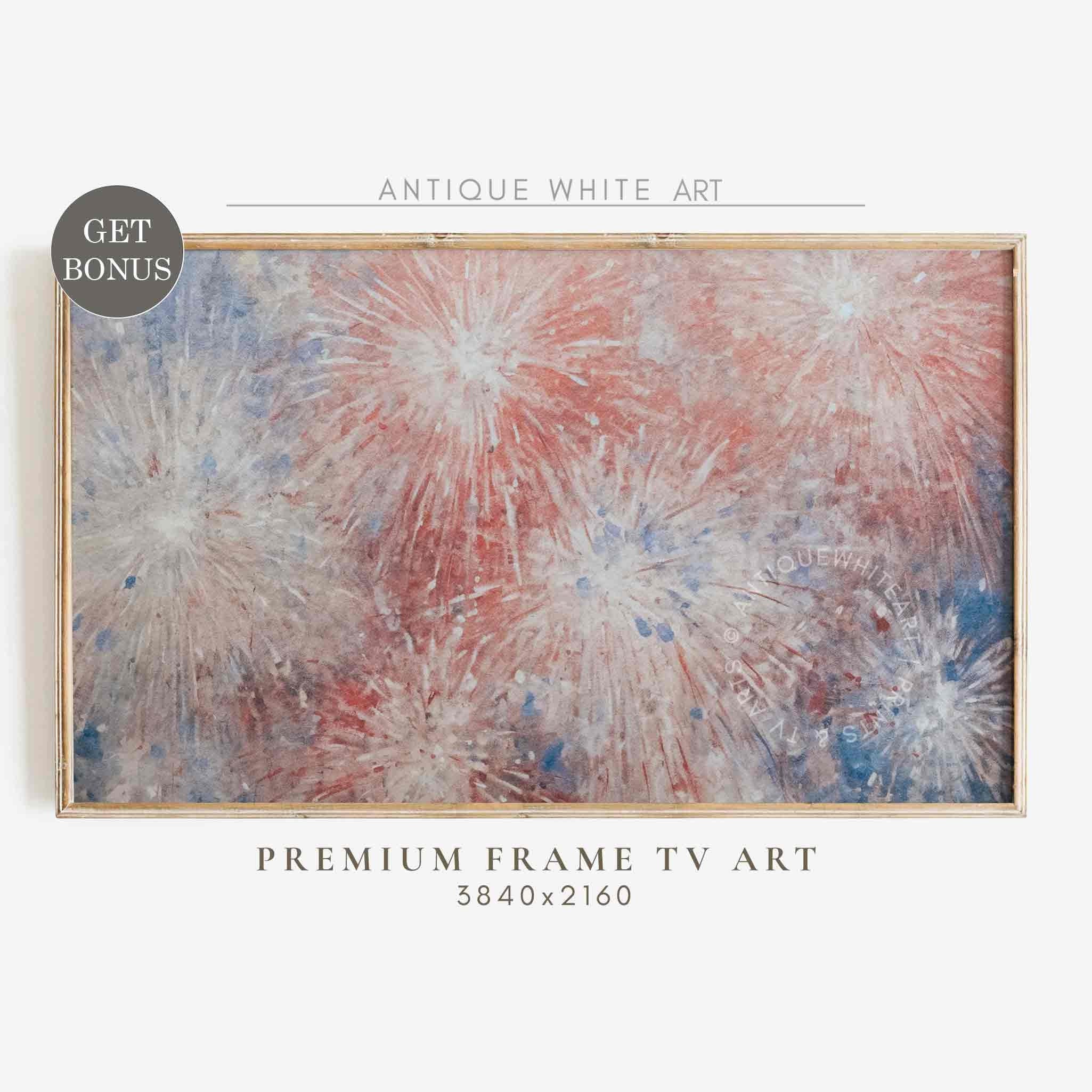 Patriotic Night Sky Frame TV Art, 4th of July Art, Digital Download | TV439