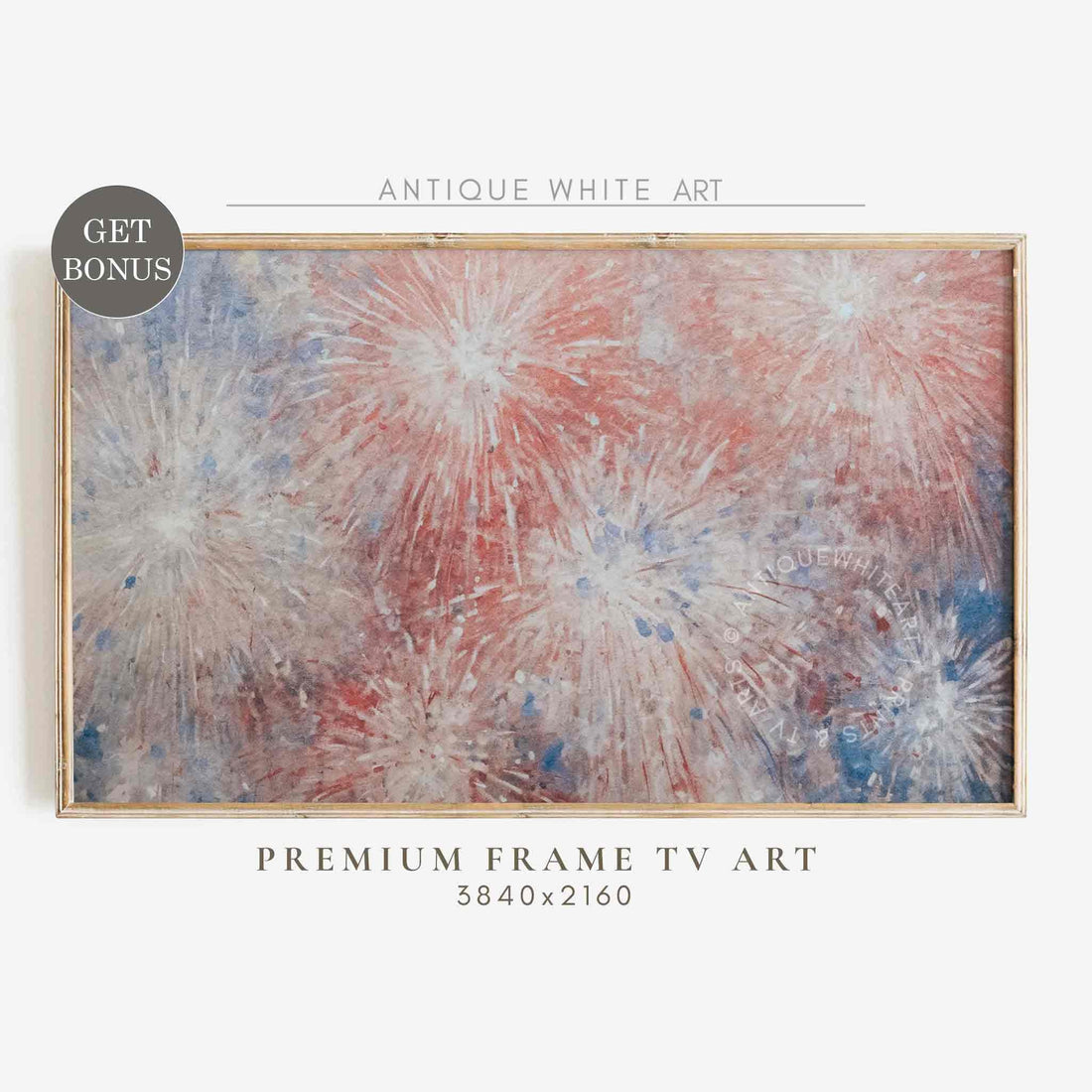 Patriotic Night Sky Frame TV Art, 4th of July Art, Digital Download | TV439