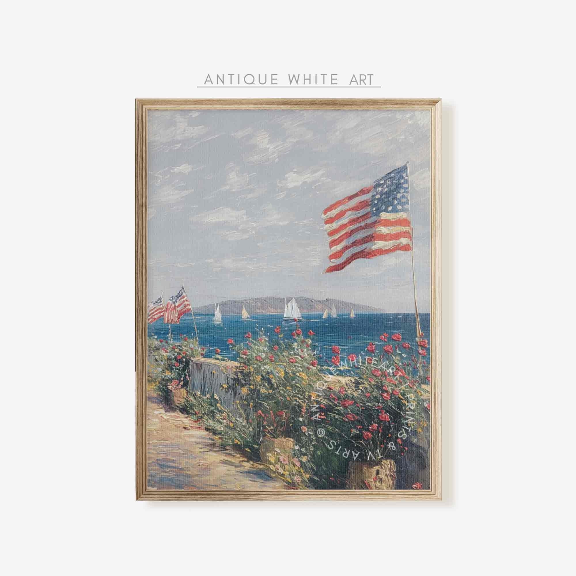 American Flag by the Seaside