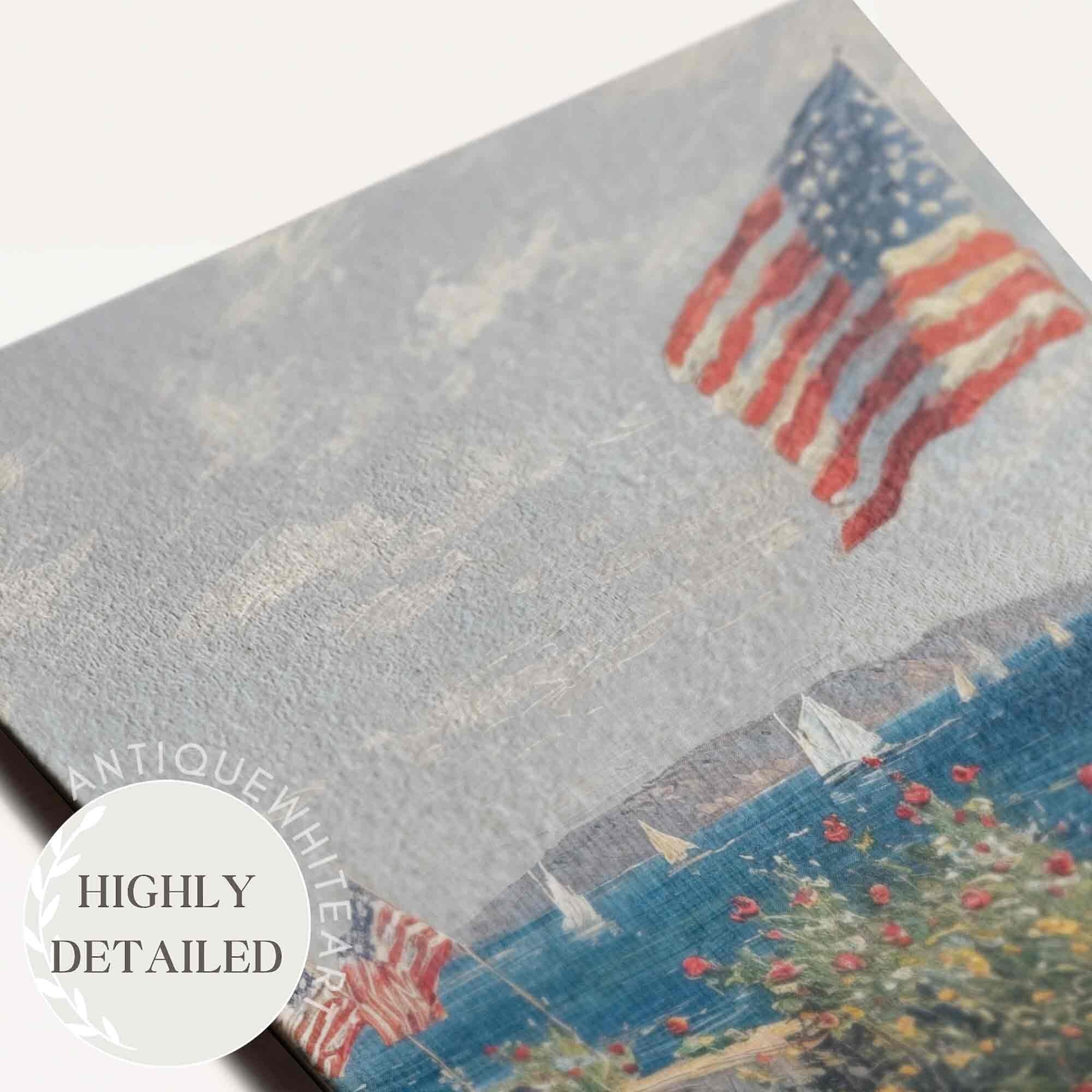 American Flag by the Seaside