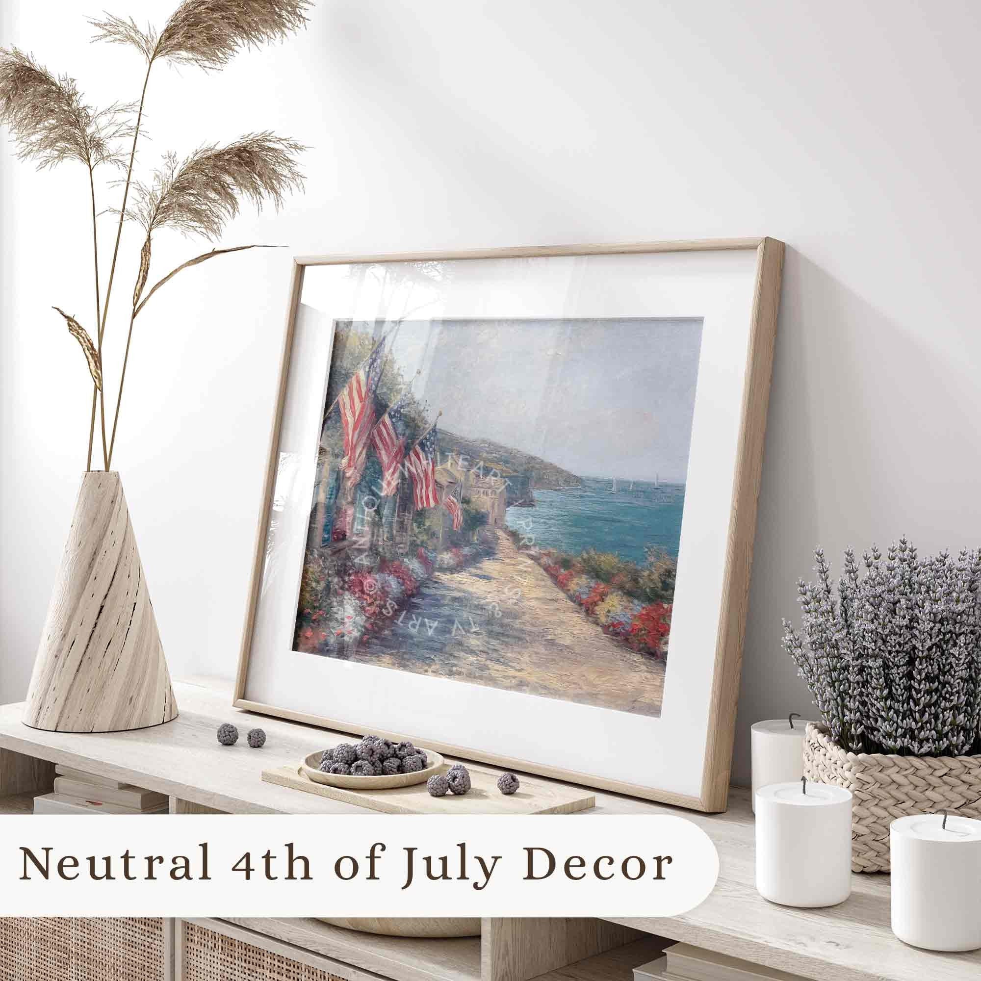 American Flags by the Seaside