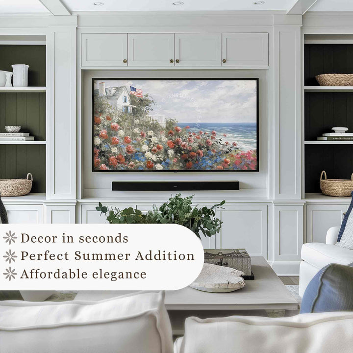 4th of July Garden Frame TV Art, Digital Download | TV435