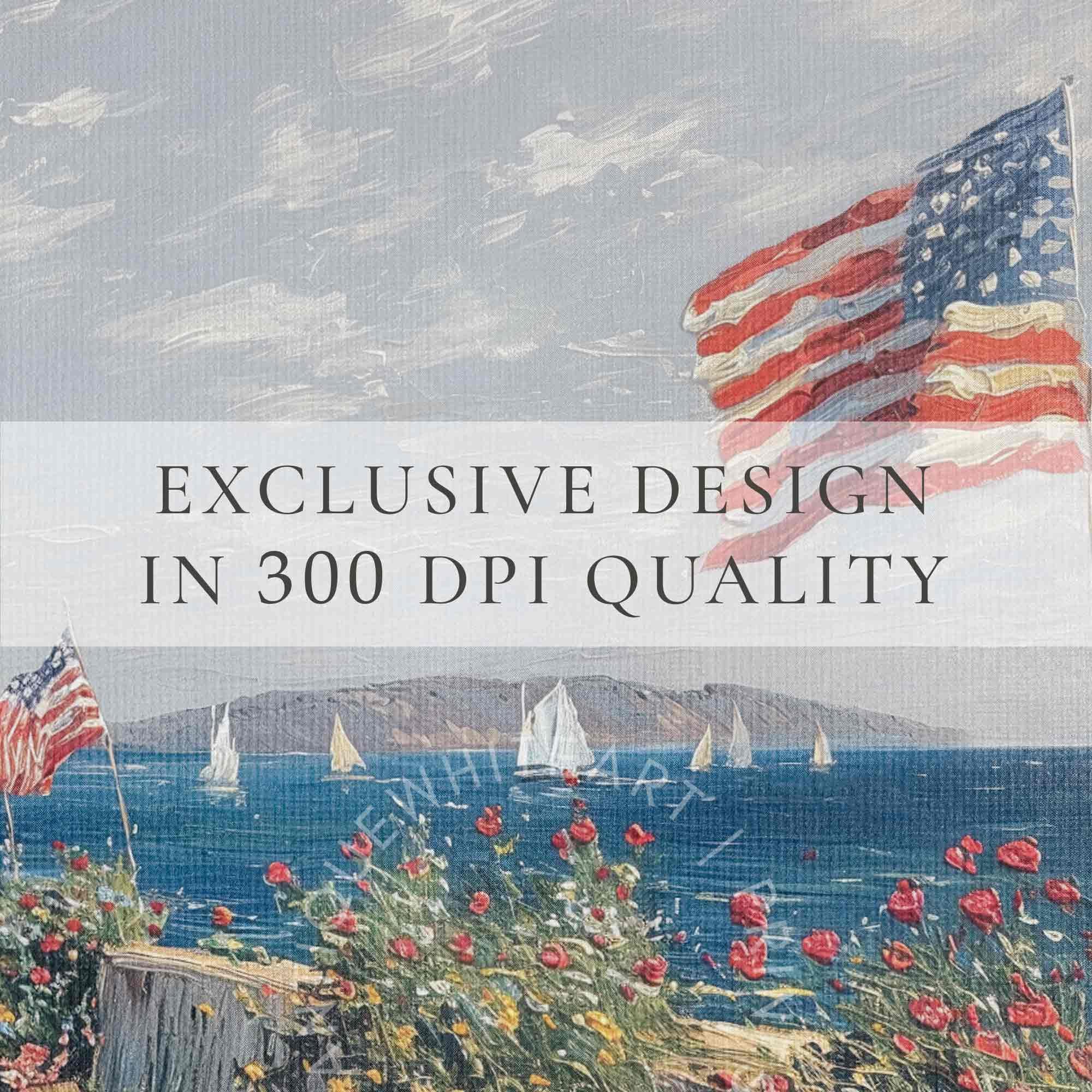 American Flag by the Seaside