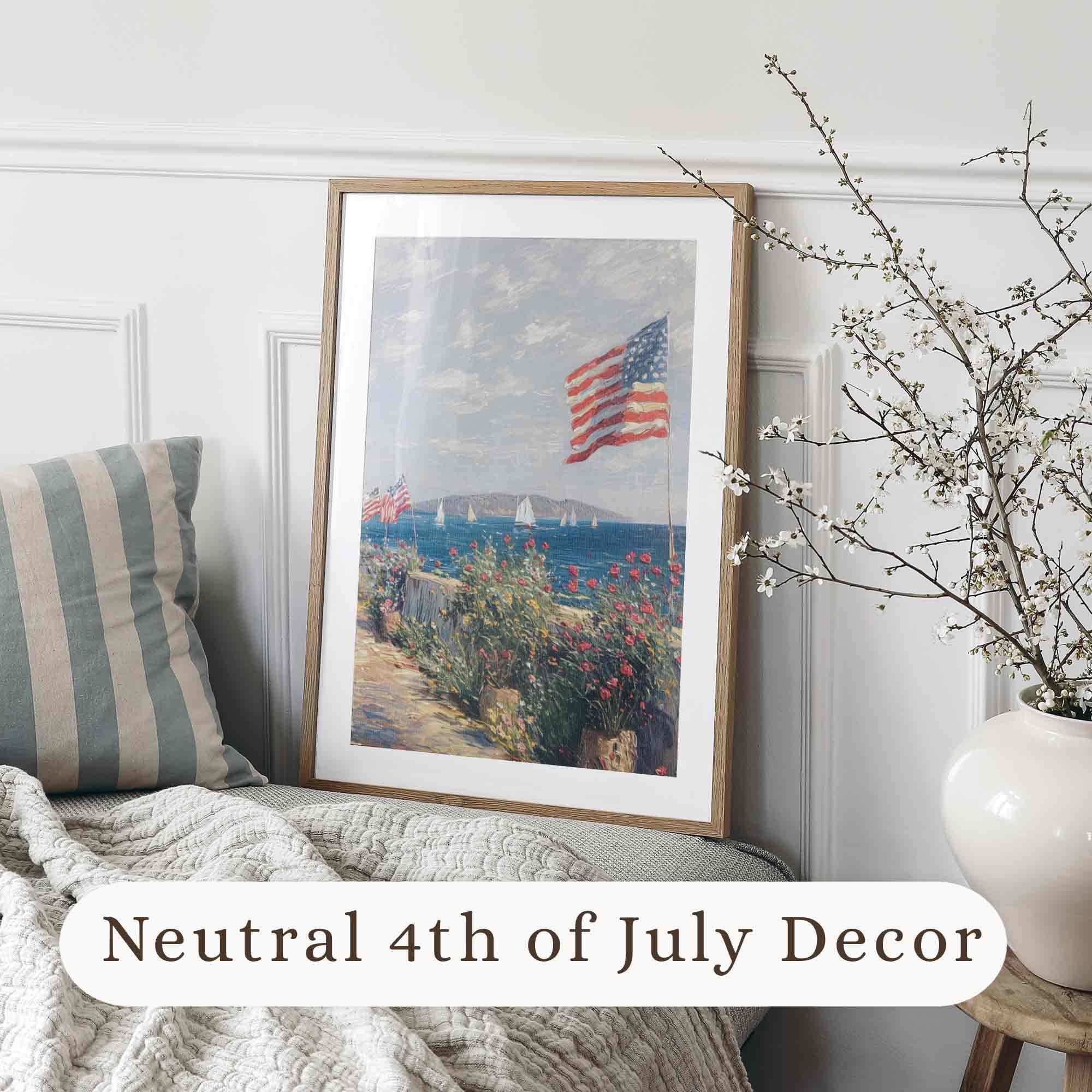 American Flag by the Seaside