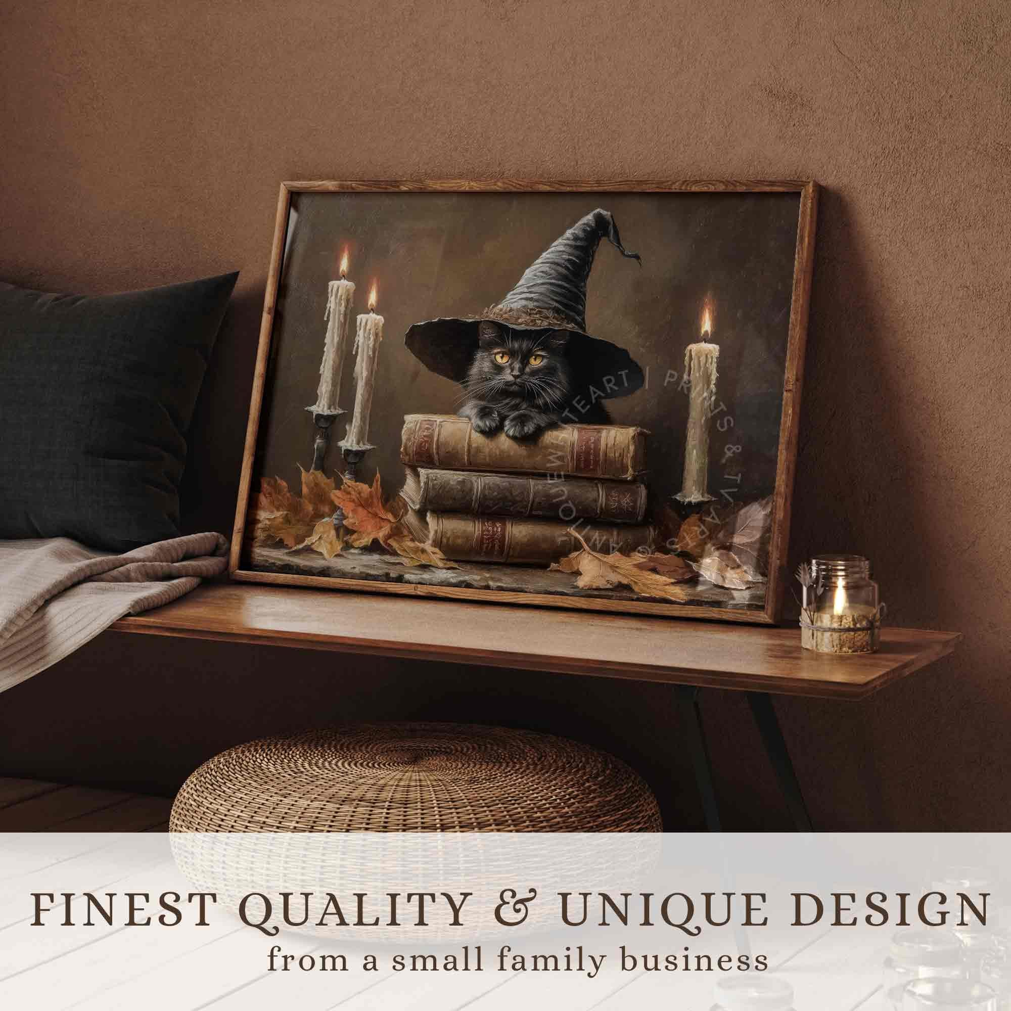 Witch’s Cat on Spell Books