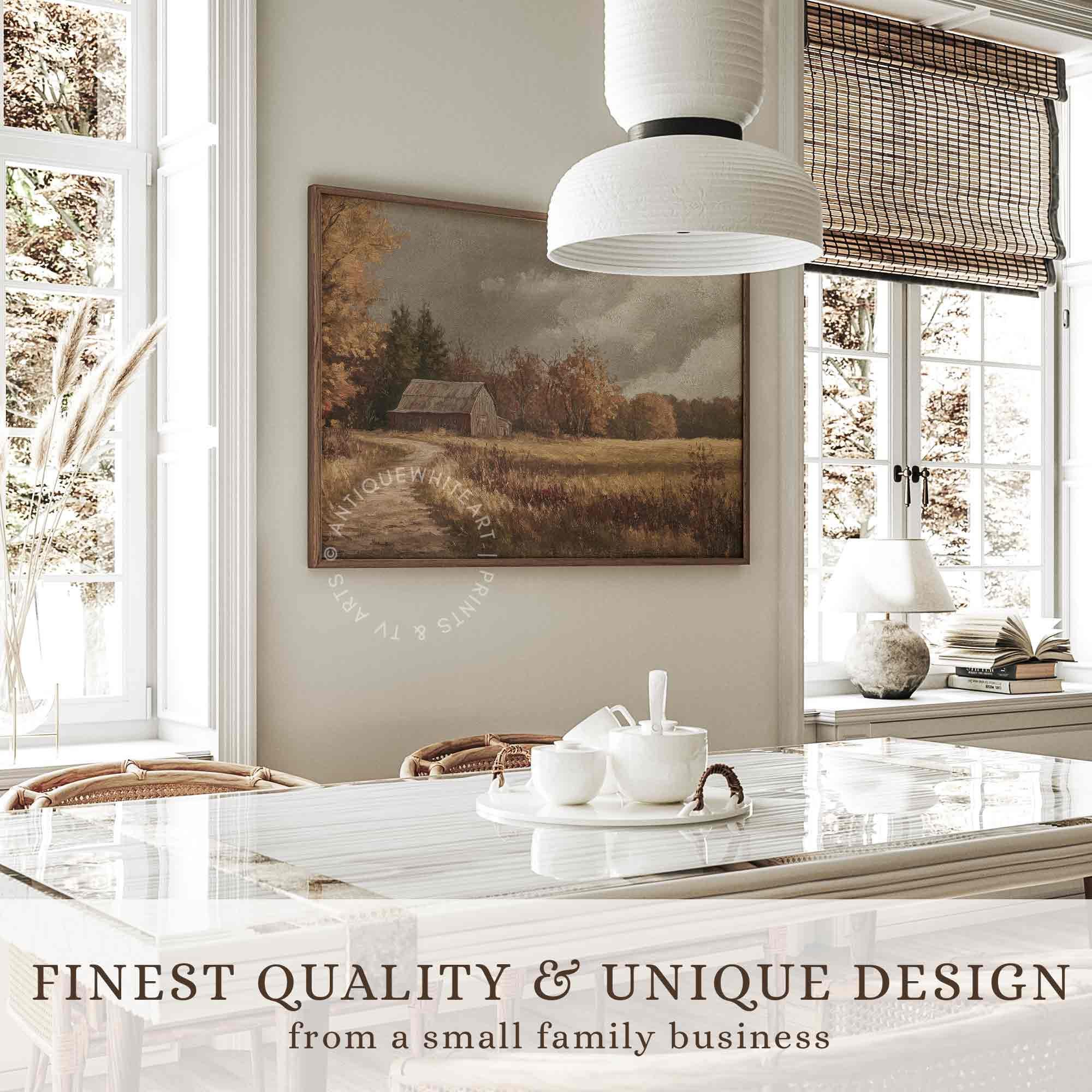 Country Barn Along Fall Path