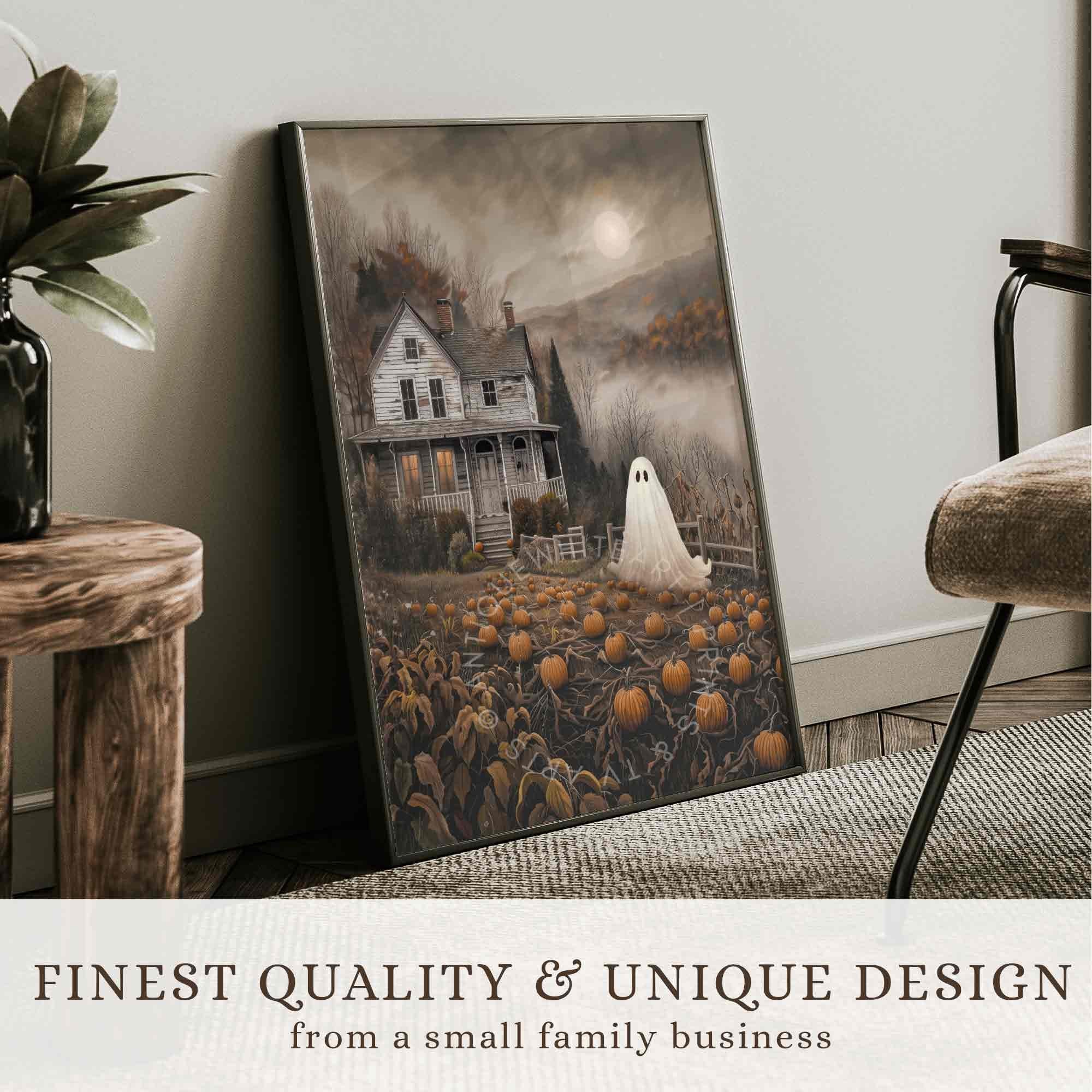 Spooky Scene with Ghost